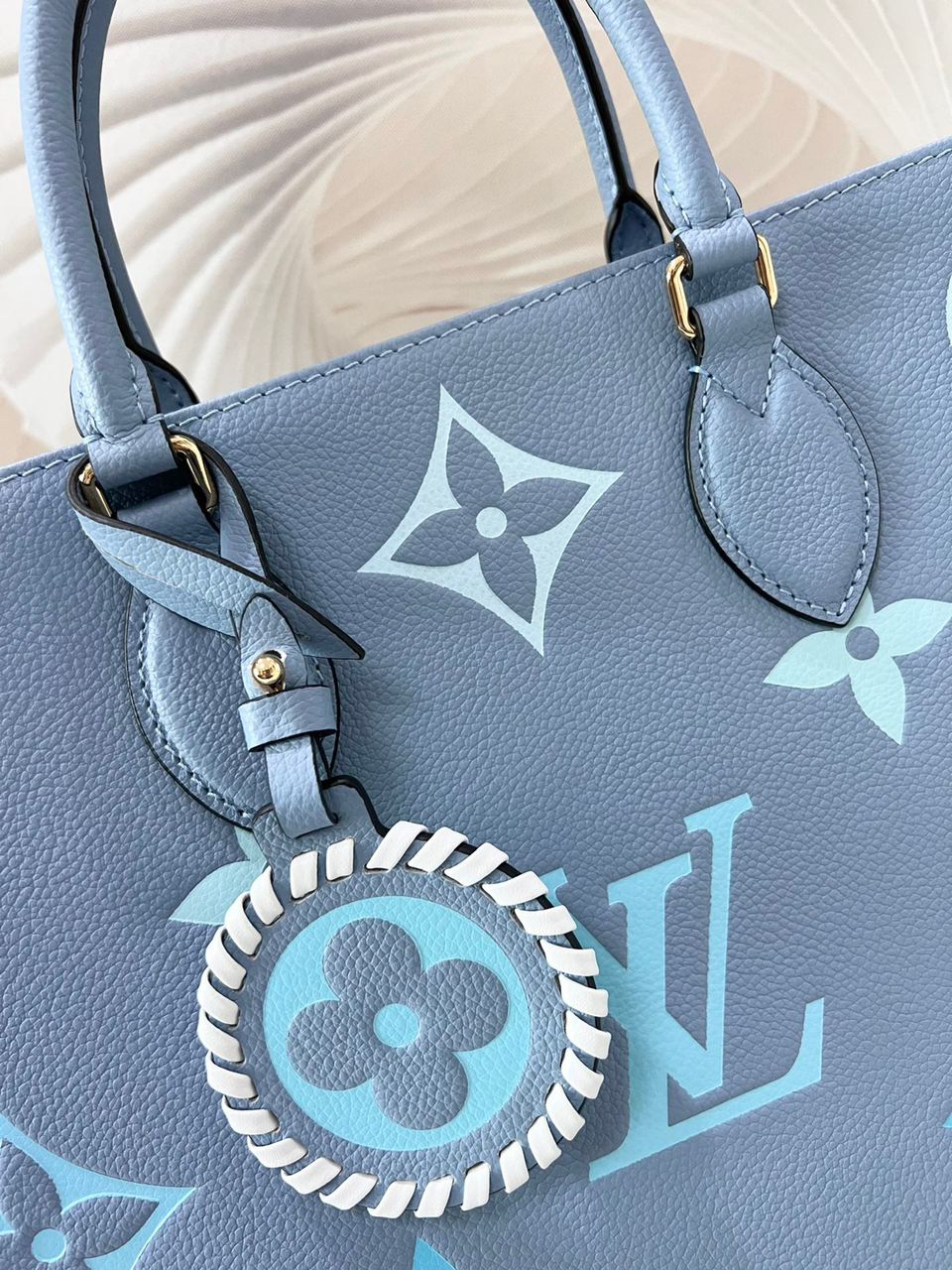 Louis Vuitton By The Pool OnTheGo MM Bag 35cm Monogram Empreinte Canvas Leather Spring/Summer Collection Blue