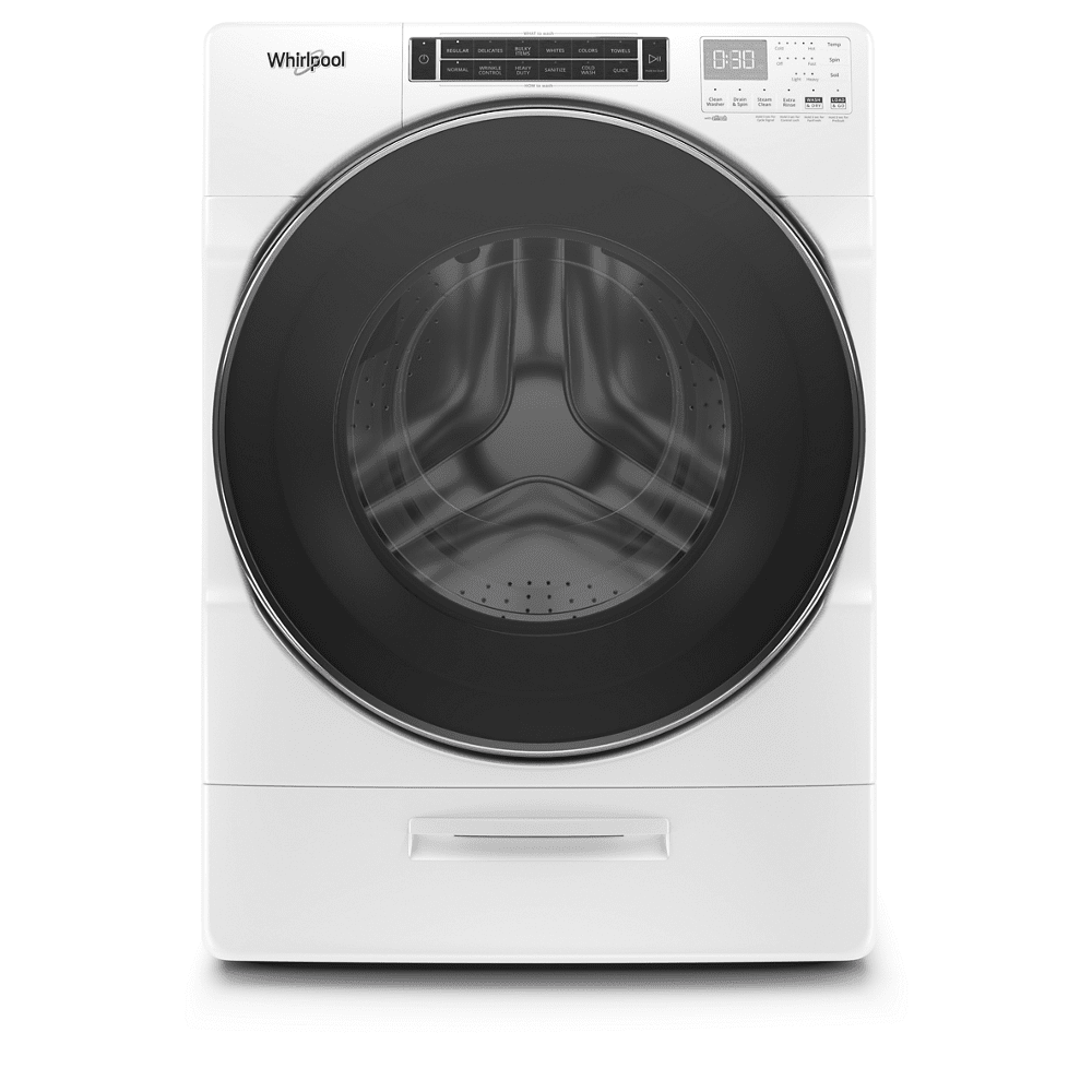 Whirlpool 5.0 Cu. Ft. High-Efficiency Front Load Washing Machine – White, Load & Go™ XL Automatic Detergent Dispenser