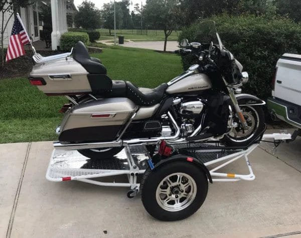 Stand-Up Motorcycle Trailer – Single Bike Hauler for Easy Tow Transport