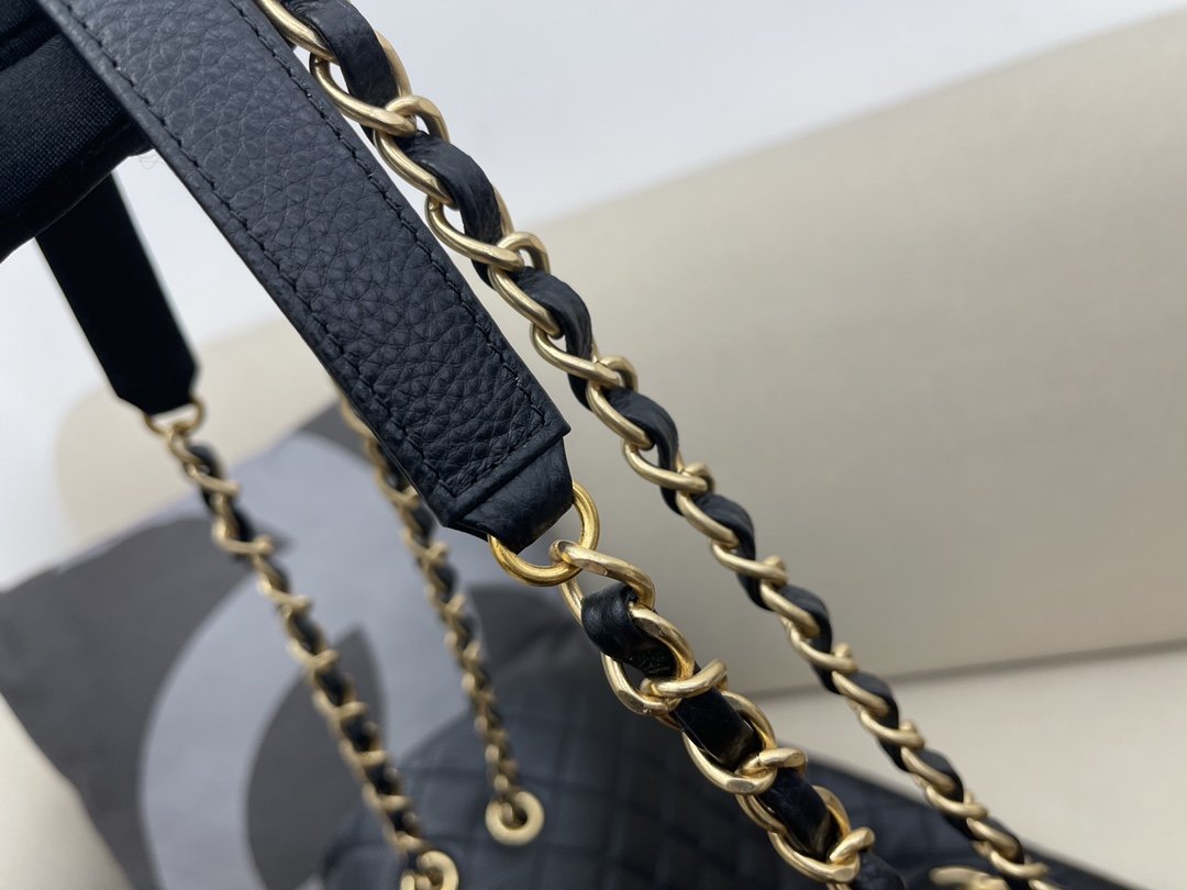 Chanel CoCo Luggage Gold Toned Hardware 46cm Black
