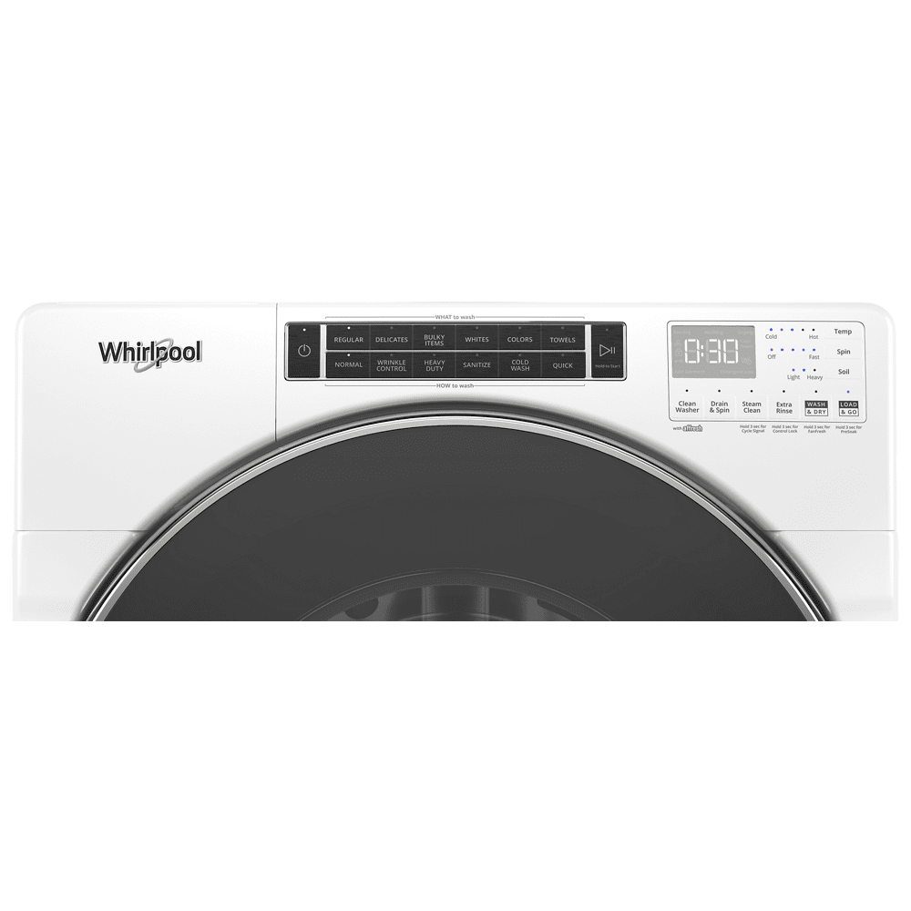 Whirlpool 5.0 Cu. Ft. High-Efficiency Front Load Washing Machine – White, Load & Go™ XL Automatic Detergent Dispenser