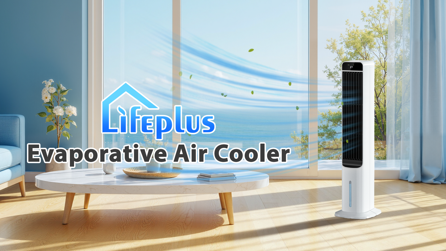 LifePlus Evaporative Air Cooler Tower Fan Portable Air Conditioners Indoor 3-in-1 Humidifier 41.5"