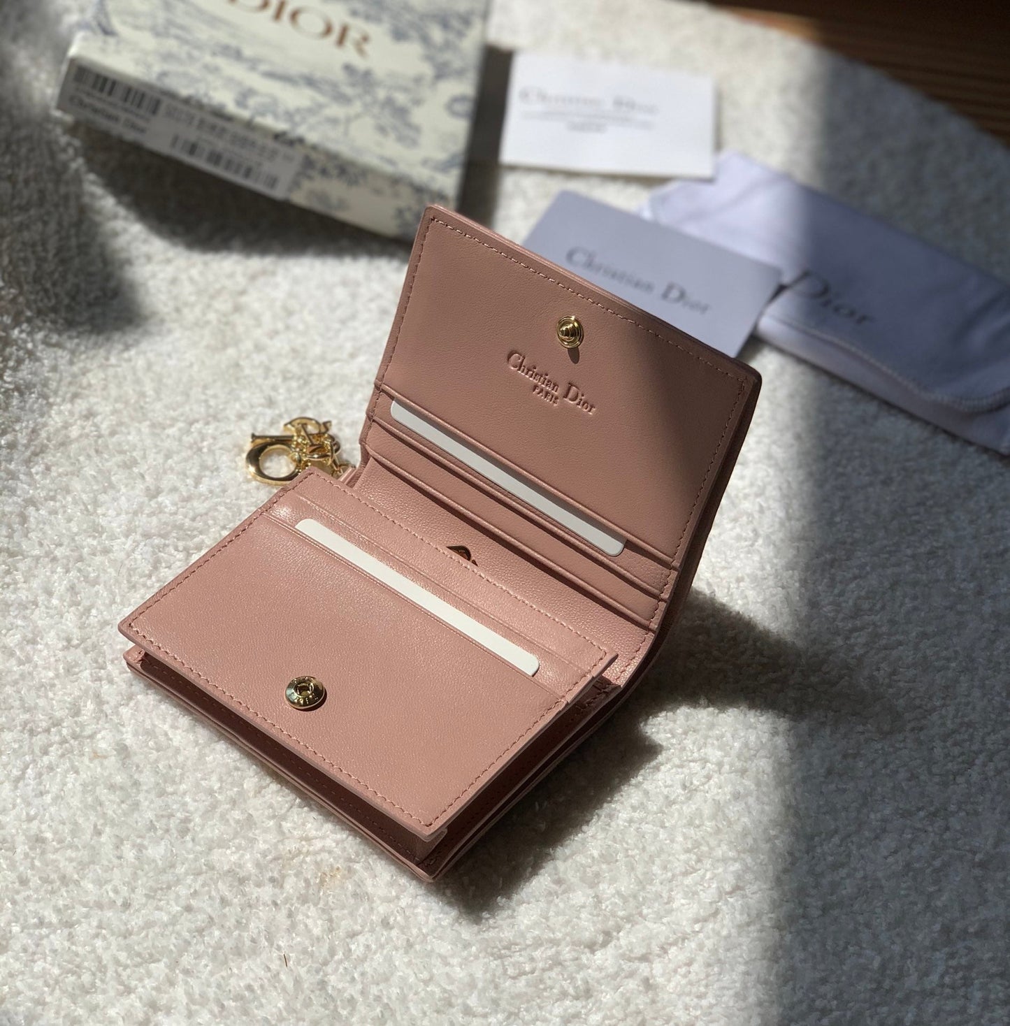 Mini Lady Dior Red Wallet 11cm