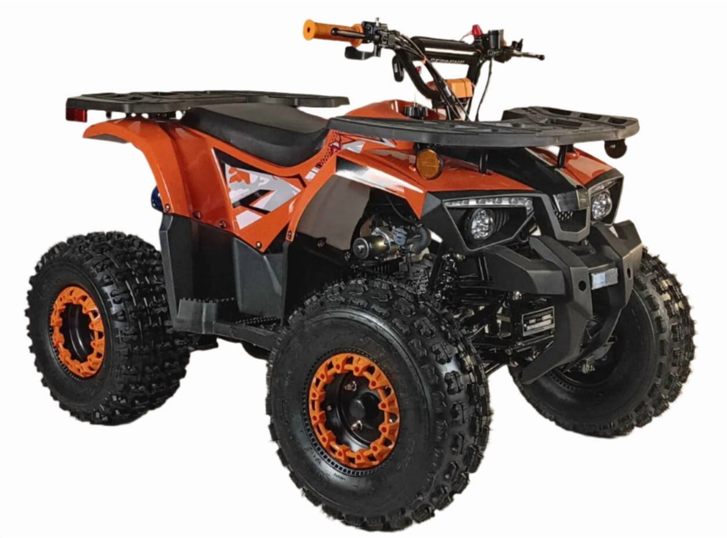 HHH 125cc ATV Quad 125cc ATV with Reverse, LED Lights, Big Wide Tires with Matching Rims 4 Wheeler-Red