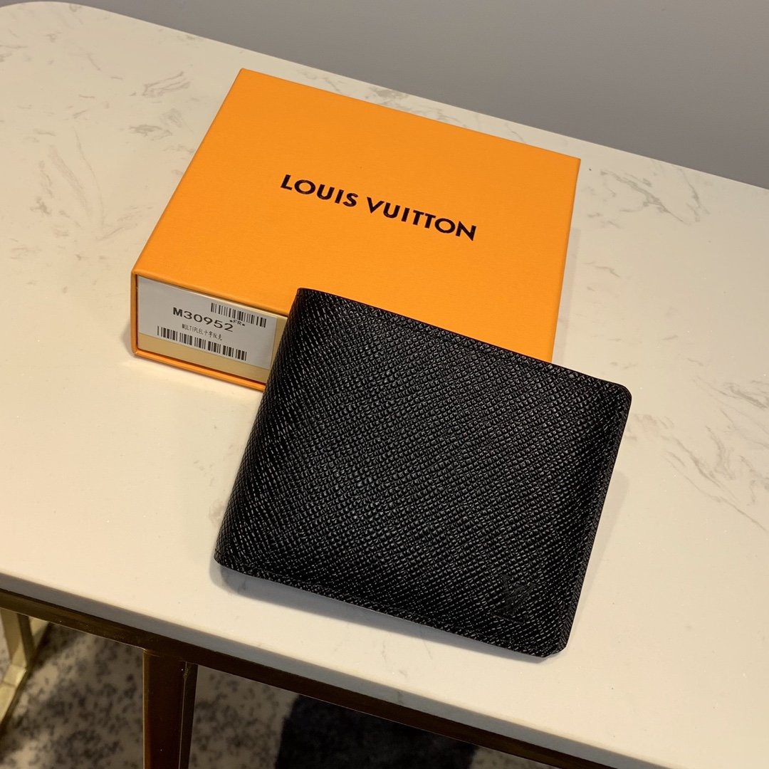Louis Vuitton Monogram Wallet 12cm Black