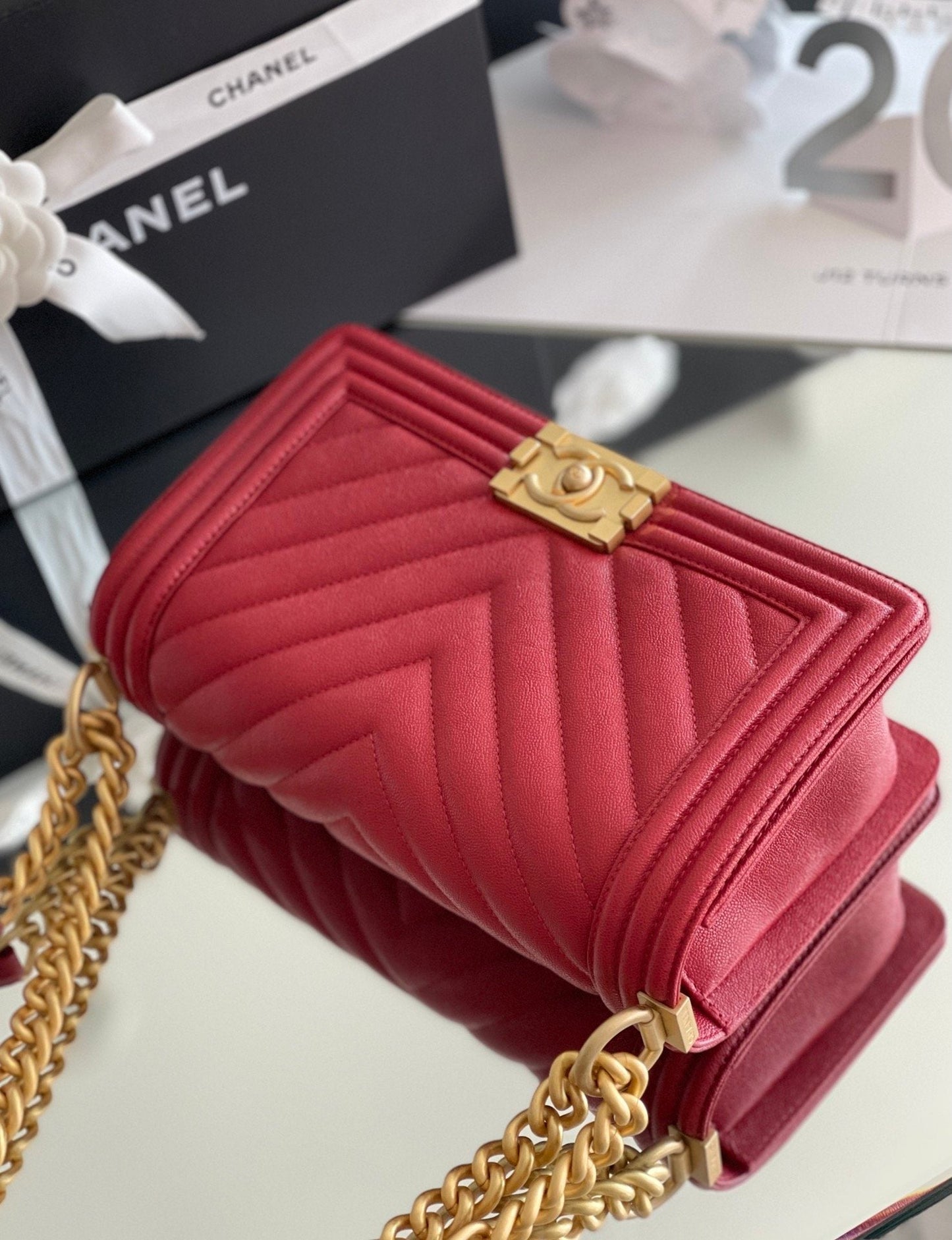 Chanel Medium Classic Flapbag 25cm Red
