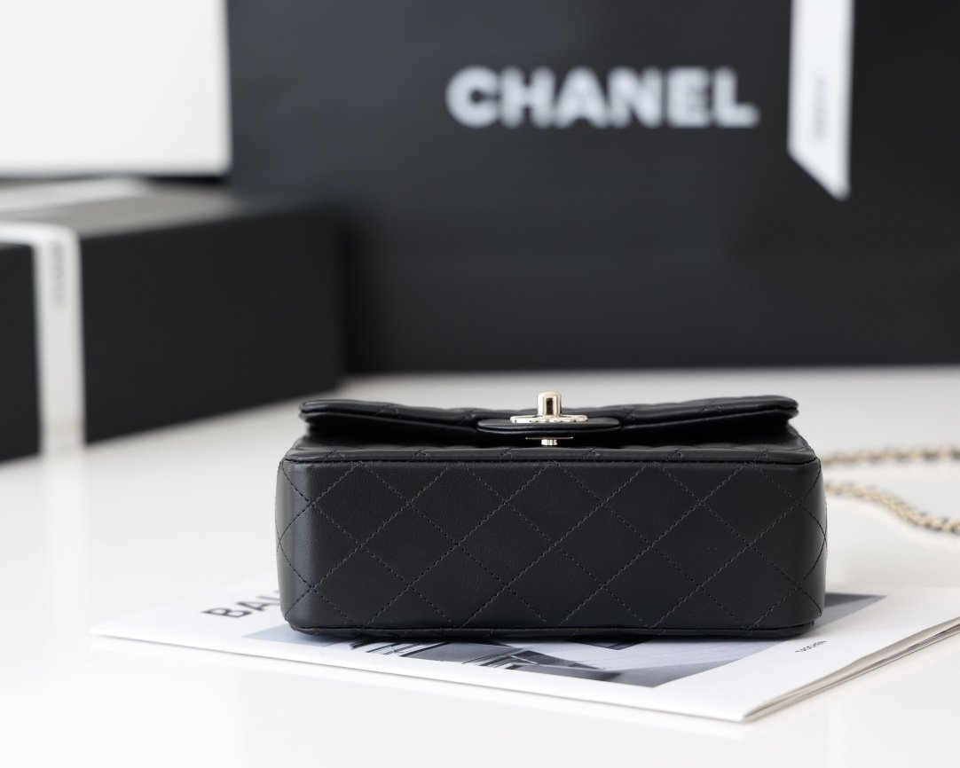 Chanel Mini Flapbag With Top Handle AS2431 20cm Black
