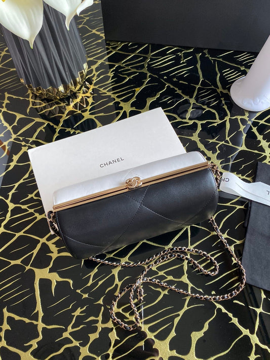Chanel Mini Evening Bag 22cm Black And White