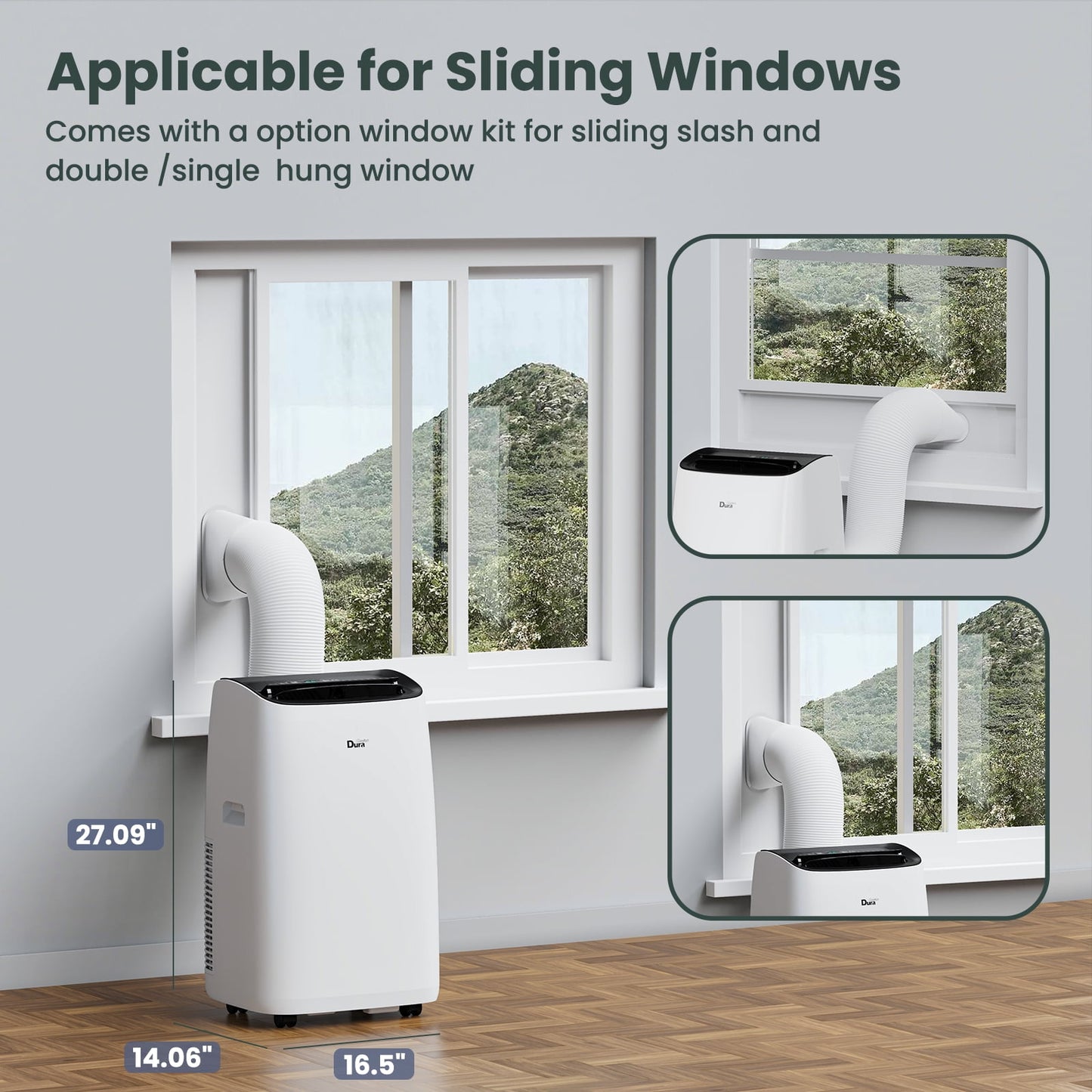 DuraComfort Portable Air Conditioner 10200 BTU, Dehumidifier, Fan, Remote, Cooling for 450 sq. ft