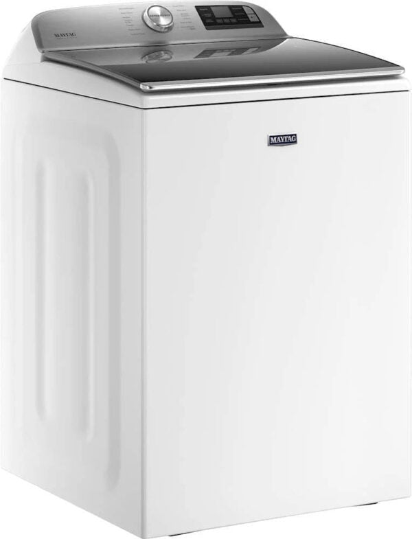 Maytag 5.3 Cu. Ft. High Efficiency Smart Top Load Washer with Extra Power Button – White