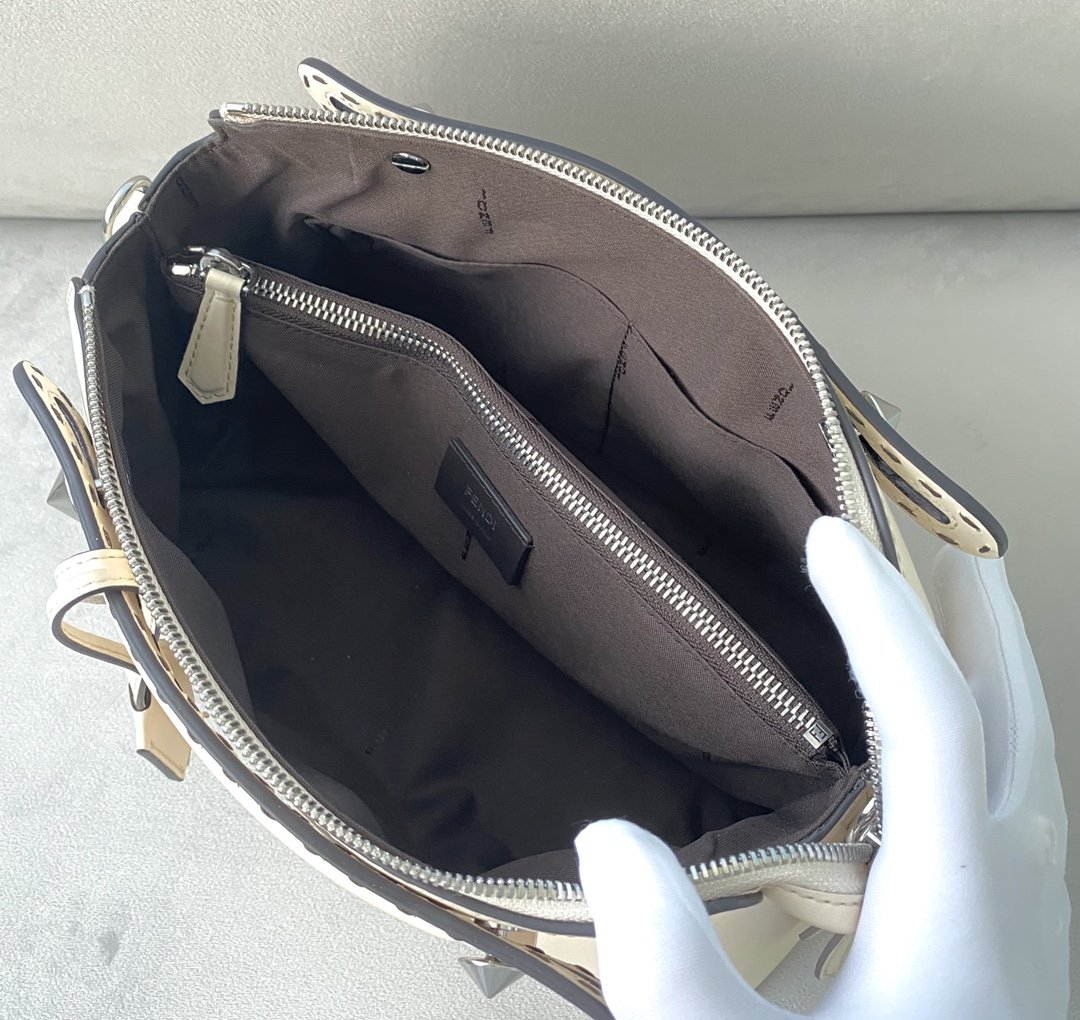 Fendi Mini By The Way Handle Bag 20cm White