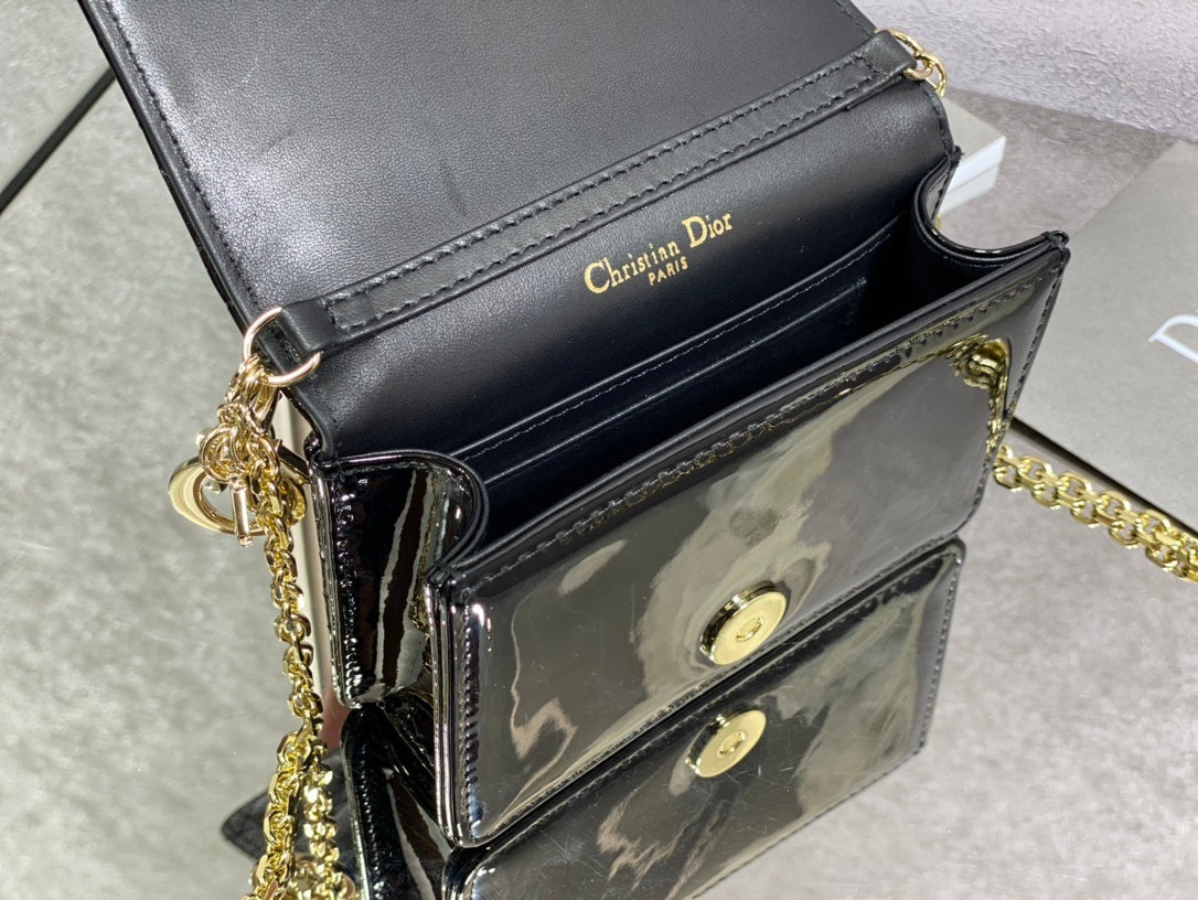 Christian Dior Shine Black Crossbody Bag 14cm