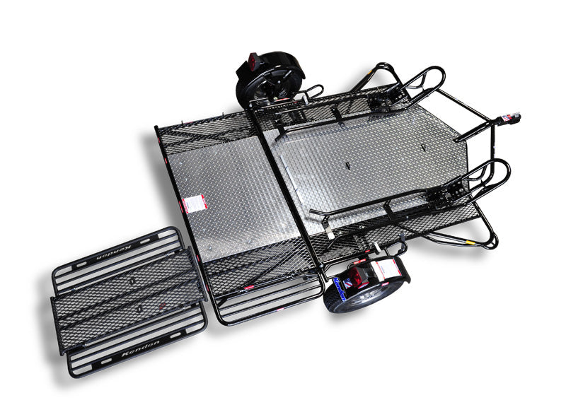 Dual Ride-Up SRL Folding Motorcycle Trailer - Dicounted USED