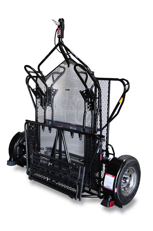 Dual Ride-Up SRL Folding Motorcycle Trailer - Dicounted USED