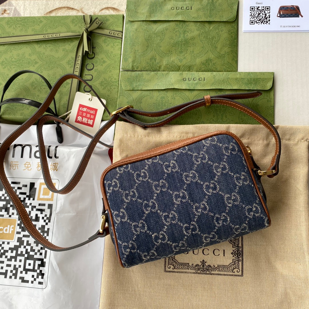 GG Denim Bag 18cm
