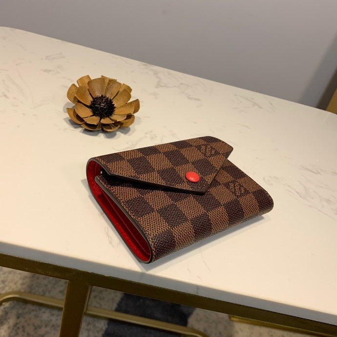 Louis Vuitton Damier Wallet 12cm Brown