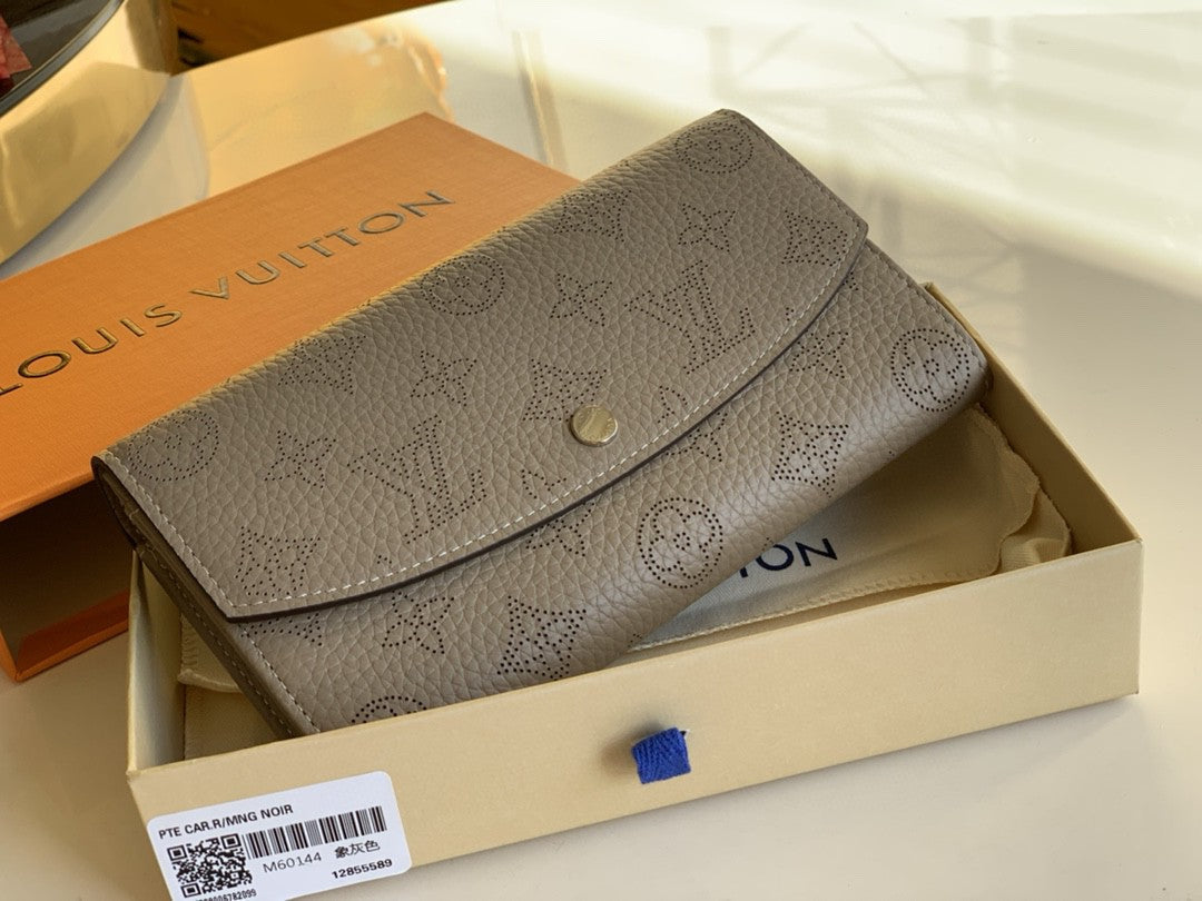 Louis Vuitton Monogram Empreinte Wallet 19cm Brown