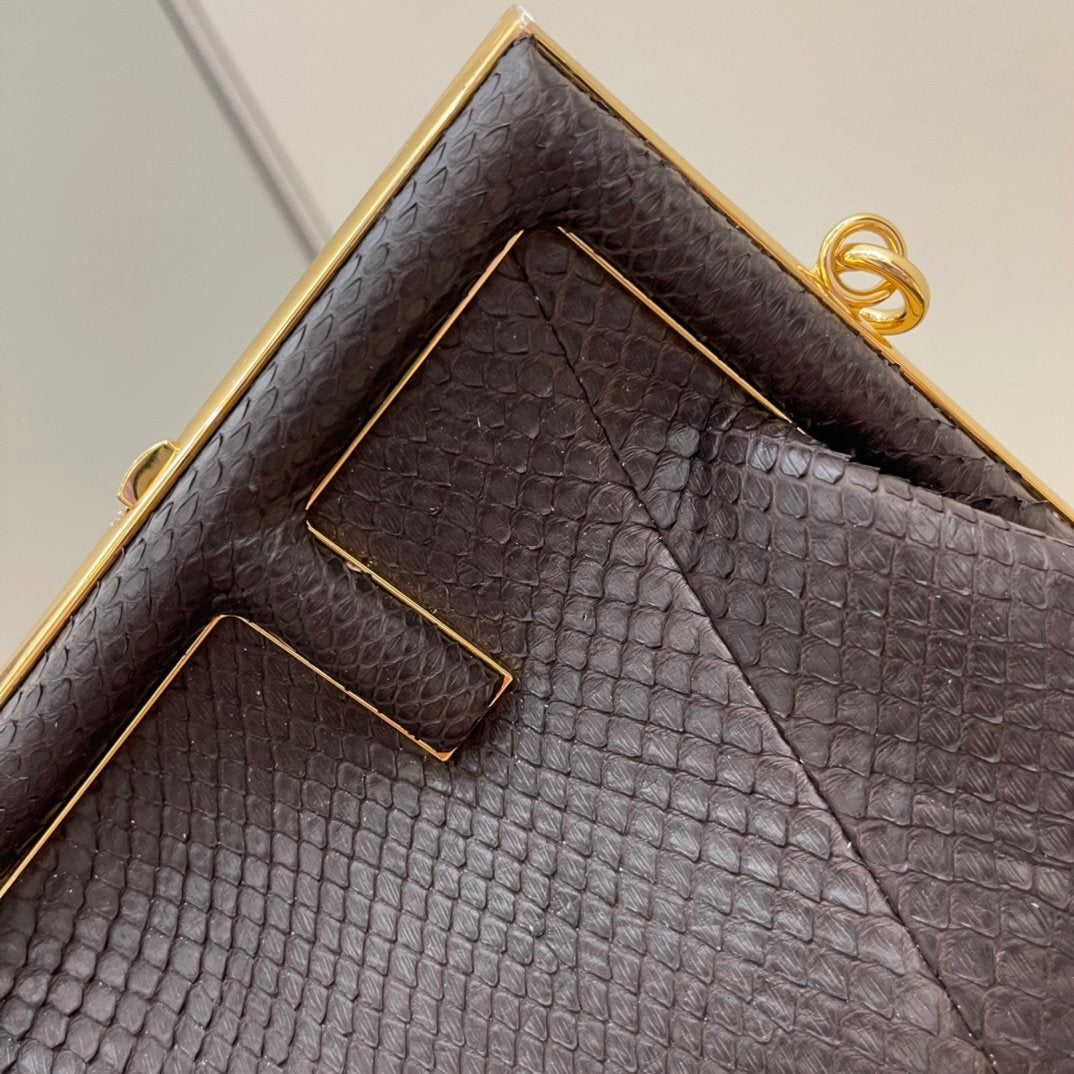 Fendi First Small Python Bag 26cm Brown