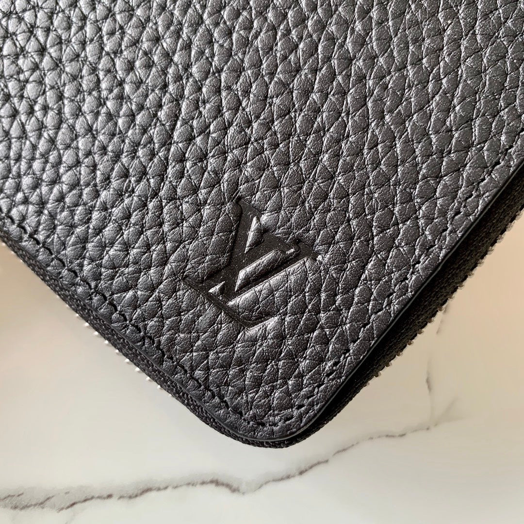 Louis Vuitton Taurillon Clutch Wallet 20cm Black