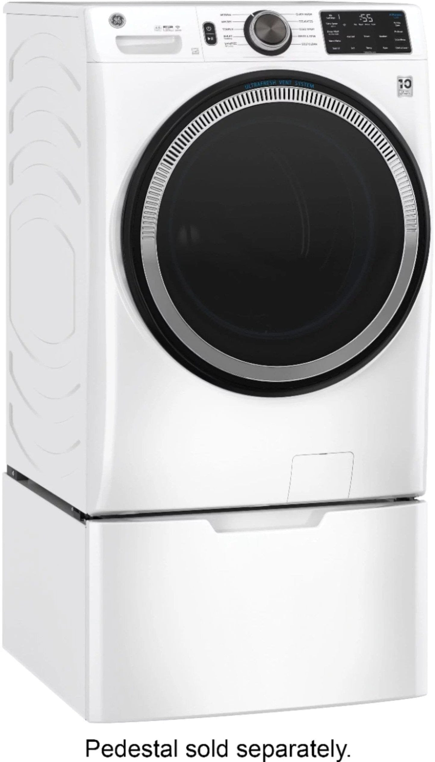 GE 4.8 CuFt High‑Efficiency Stackable Smart Front Load Washer with UltraFresh Vent System & Microban (GFW550SSNWW / GFW650 series)