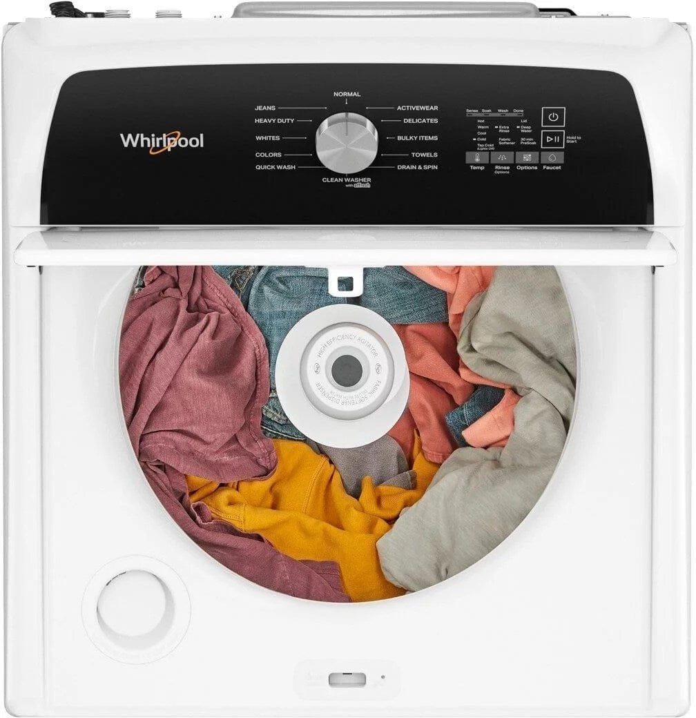 Whirlpool 4.5 Cu. Ft. High-Efficiency Top Load Washer with Built-In Faucet – White