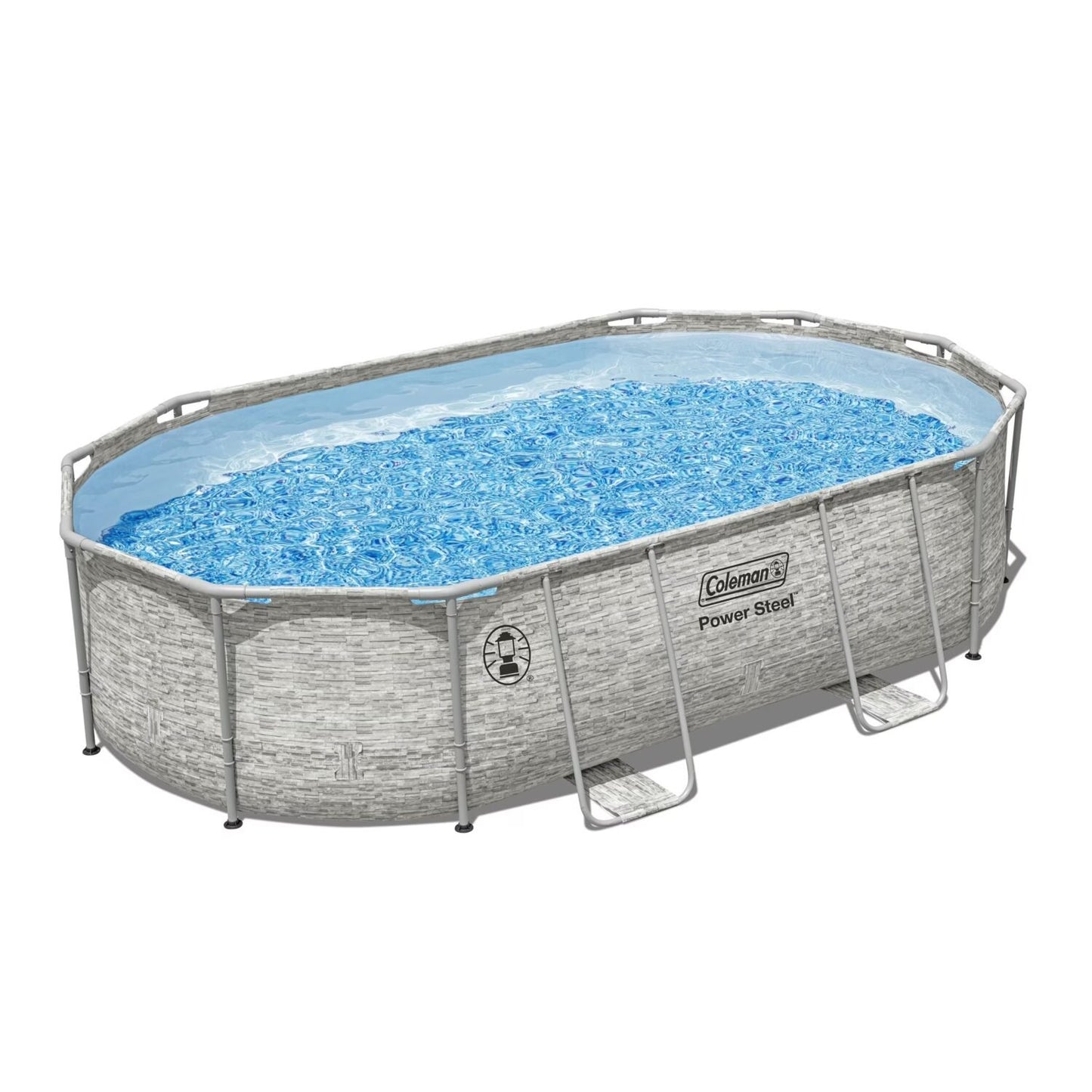 Coleman Power Steel Oval Above Ground Pool Set 16 ft x 10 ft x 42 in – Backyard Family Pool