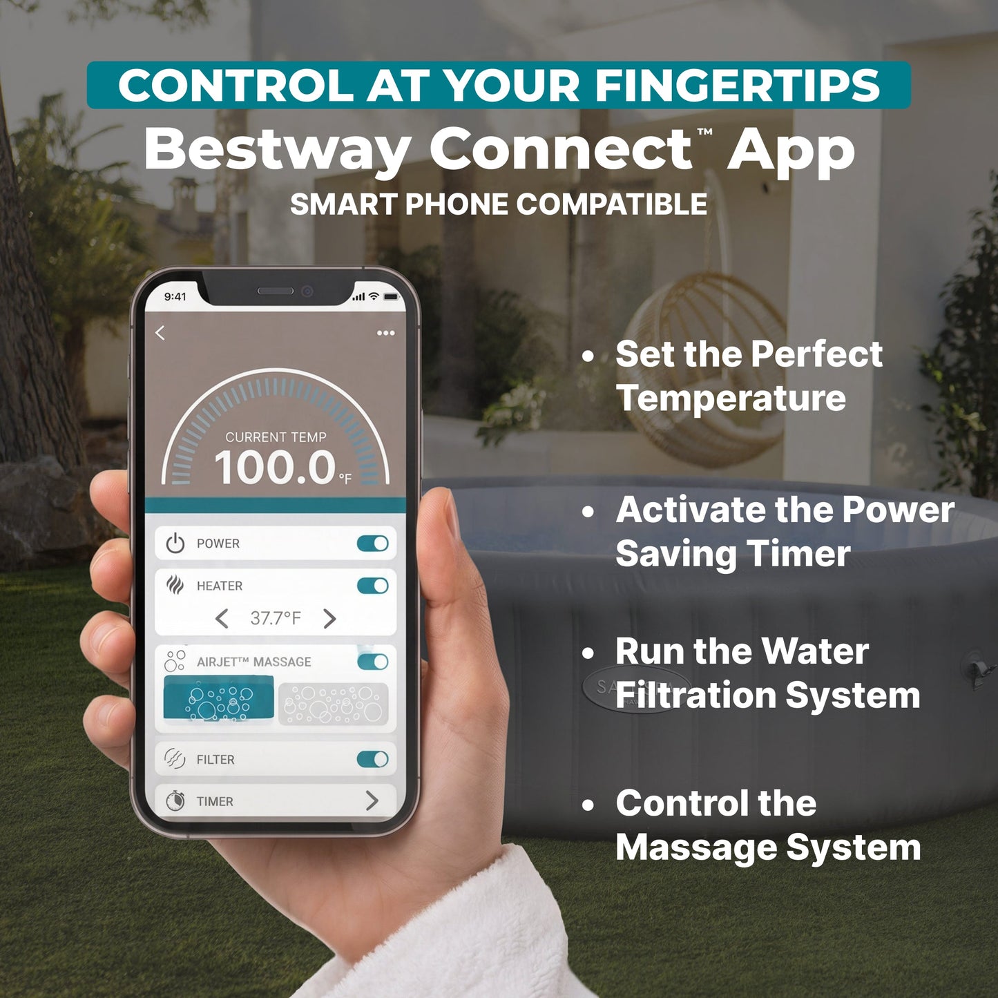 SaluSpa UltraFit AirJet Smart Hot Tub Heater Pump with App-Control