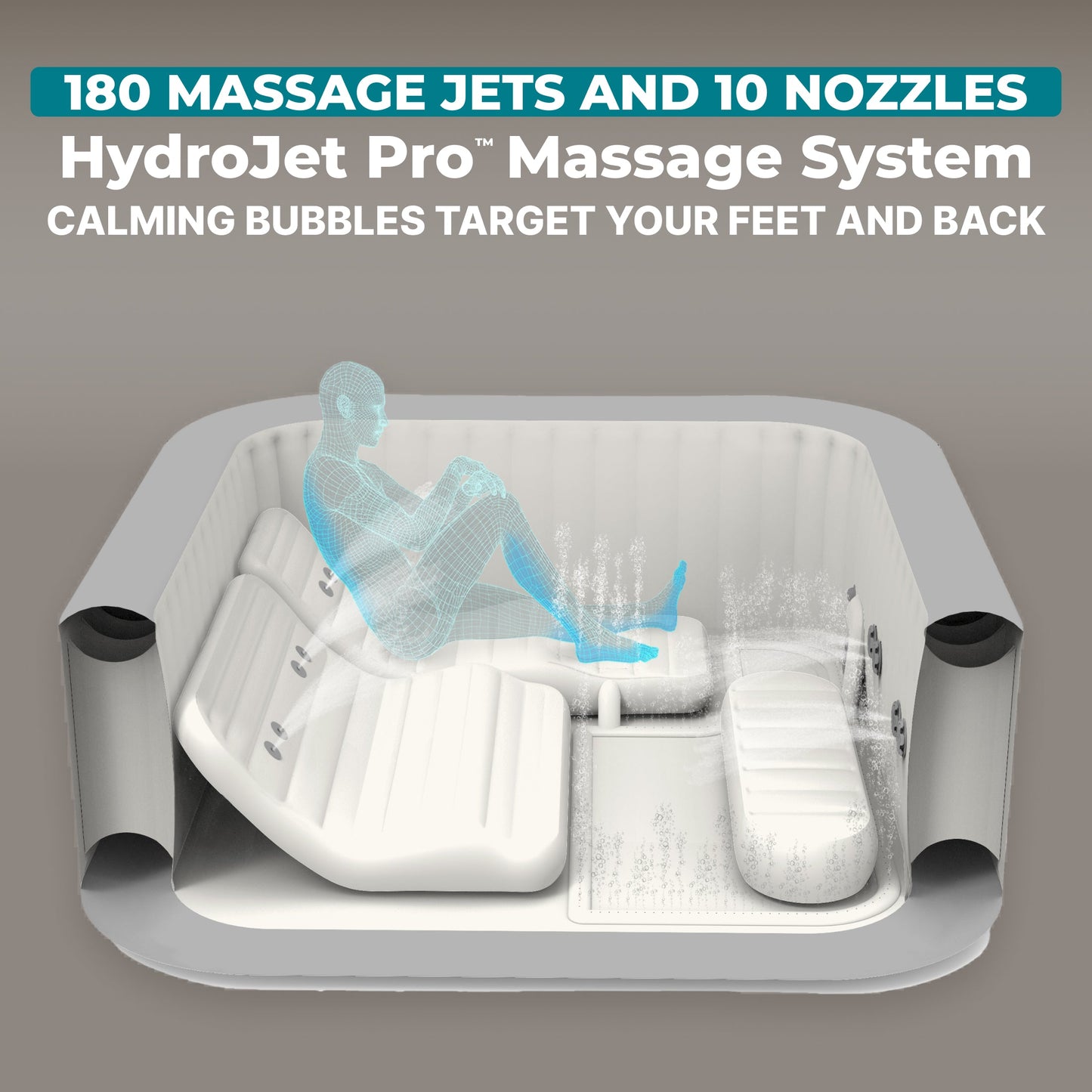 SaluSpa Maldives Energy-Efficient Smart HydroJet Pro Inflatable Hot Tub with App Control 5-7 person
