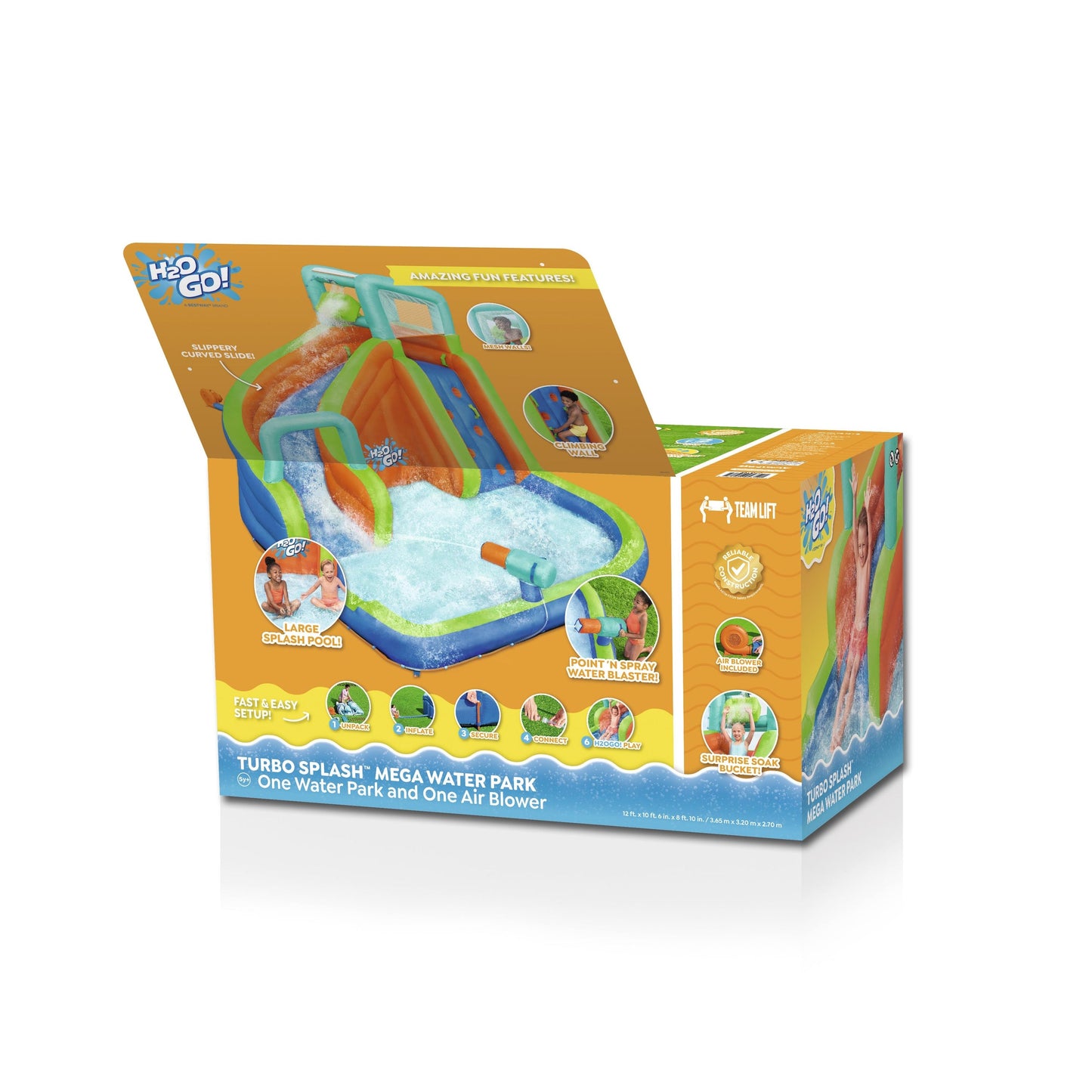 H2OGO! Turbo Splash 12' Kids Inflatable Mega Water Park