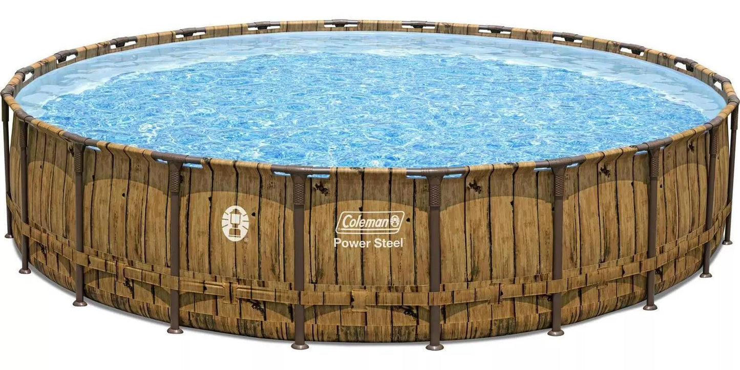 Power Steel 22’ x 52” Above Ground Pool by Coleman
