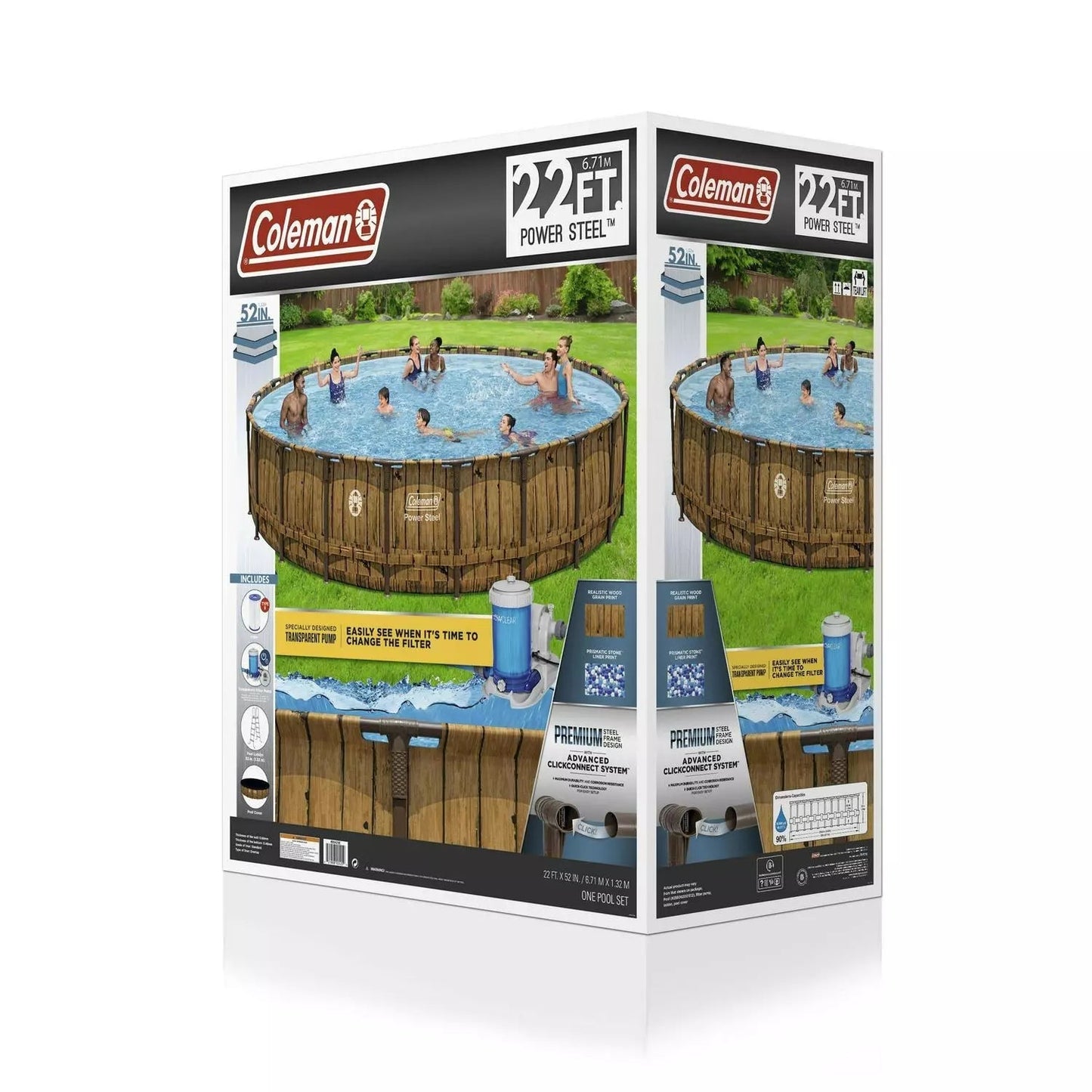Power Steel 22’ x 52” Above Ground Pool by Coleman
