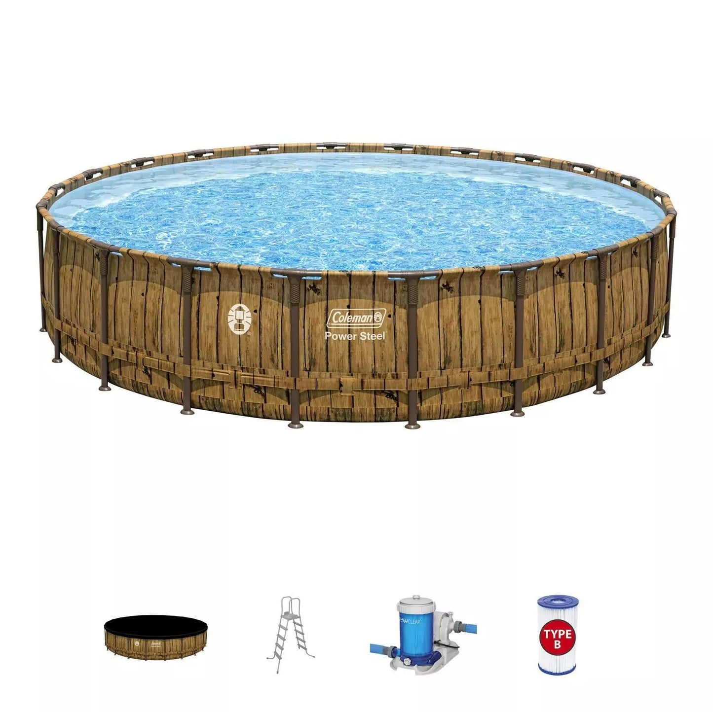 Power Steel 22’ x 52” Above Ground Pool by Coleman