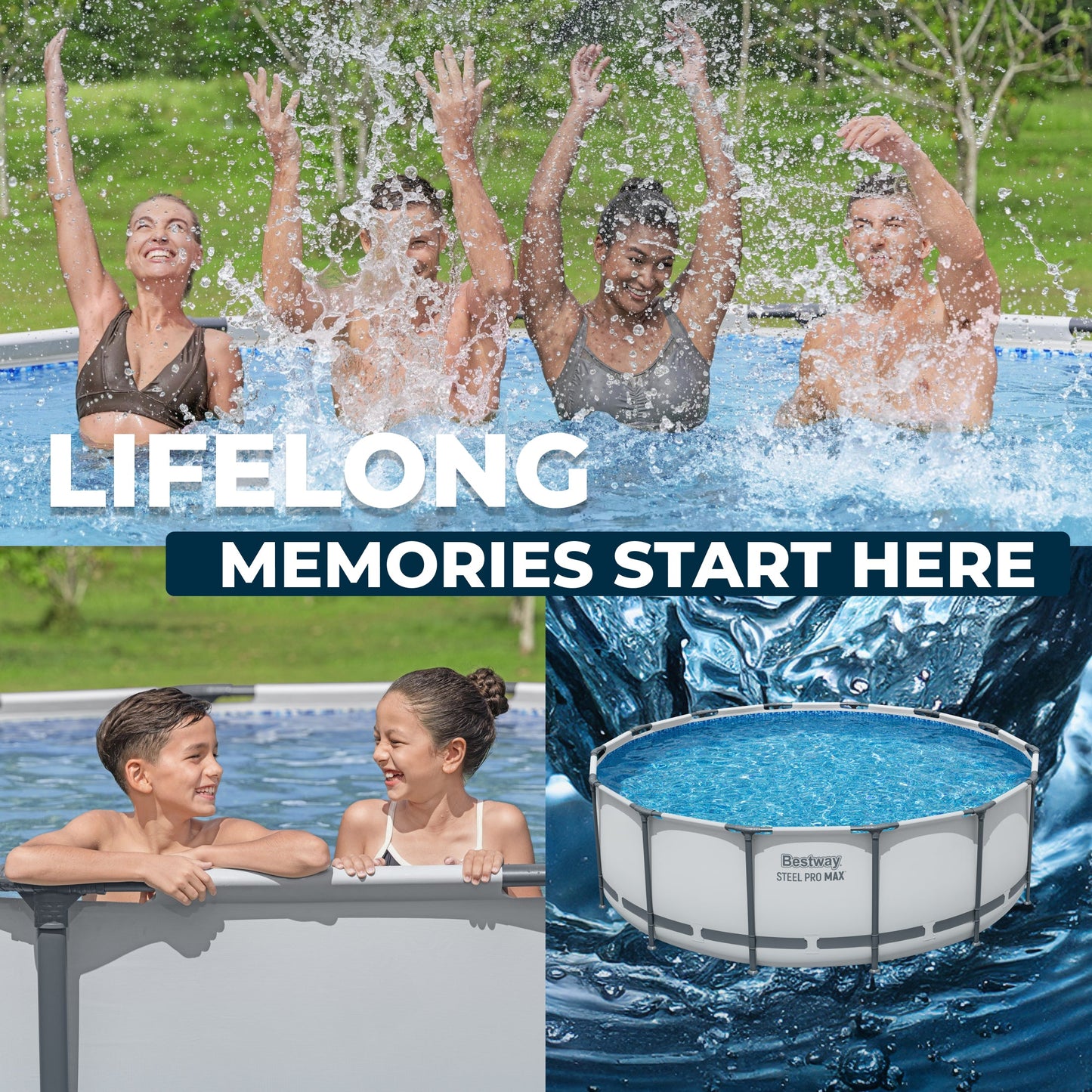 Bestway Steel Pro MAX 14' x 48" Above Ground Pool Set Round