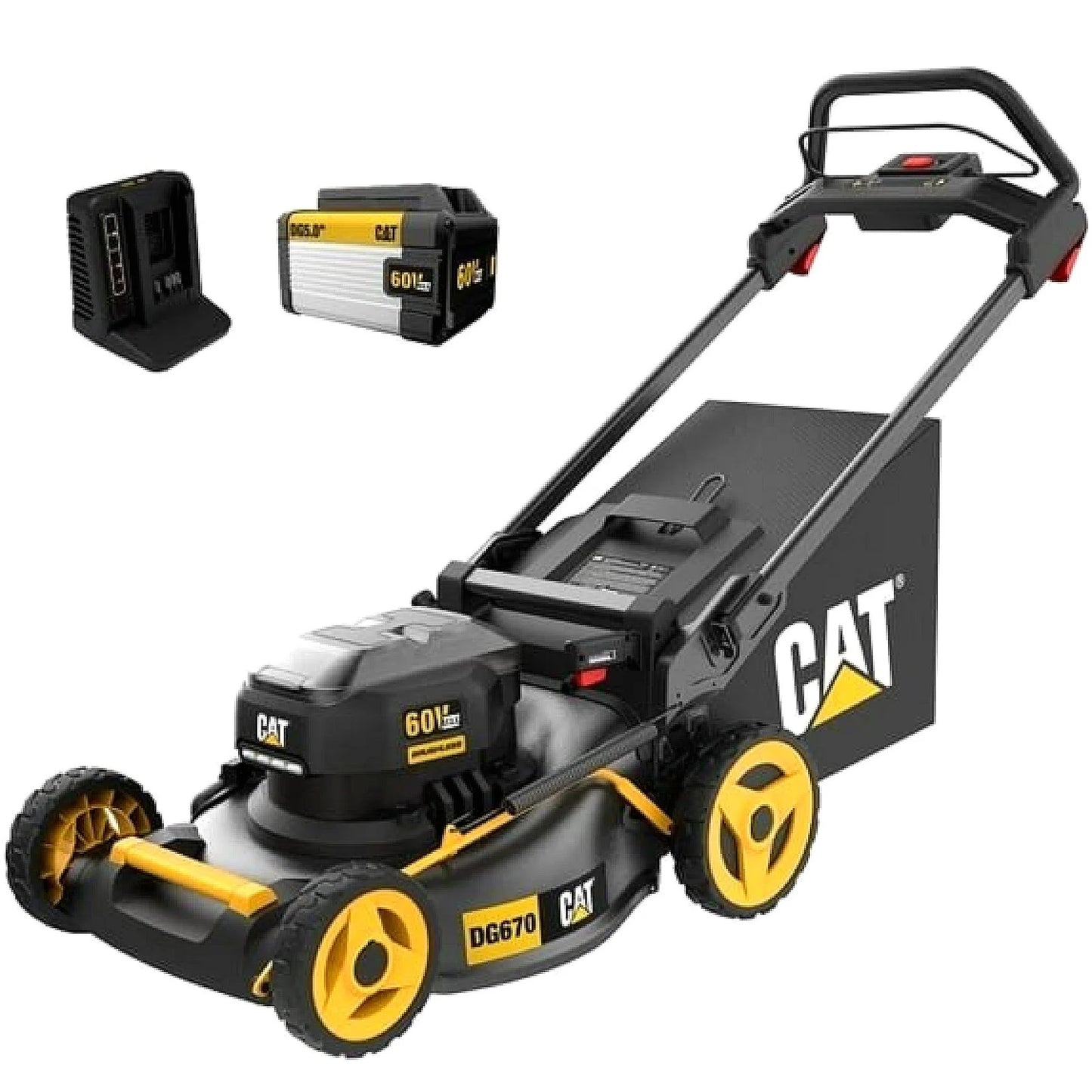 Caterpillar Cat 60V 21-Inch Brushless Walk-Behind Lawn Mower Kit