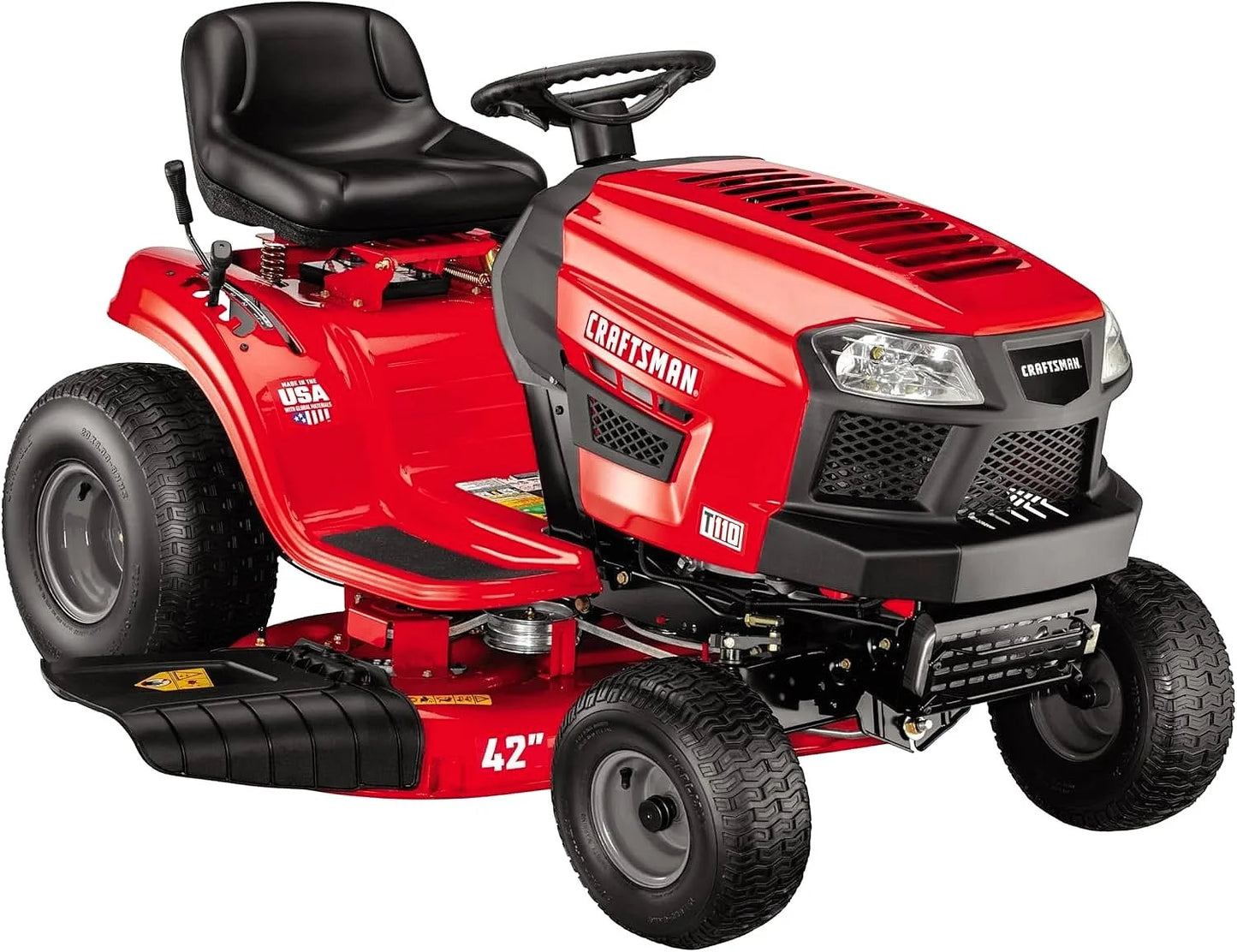 Craftsman T110 42-Inch 17.5 HP Gas Riding Mower with 7-Speed Manual Transmission
