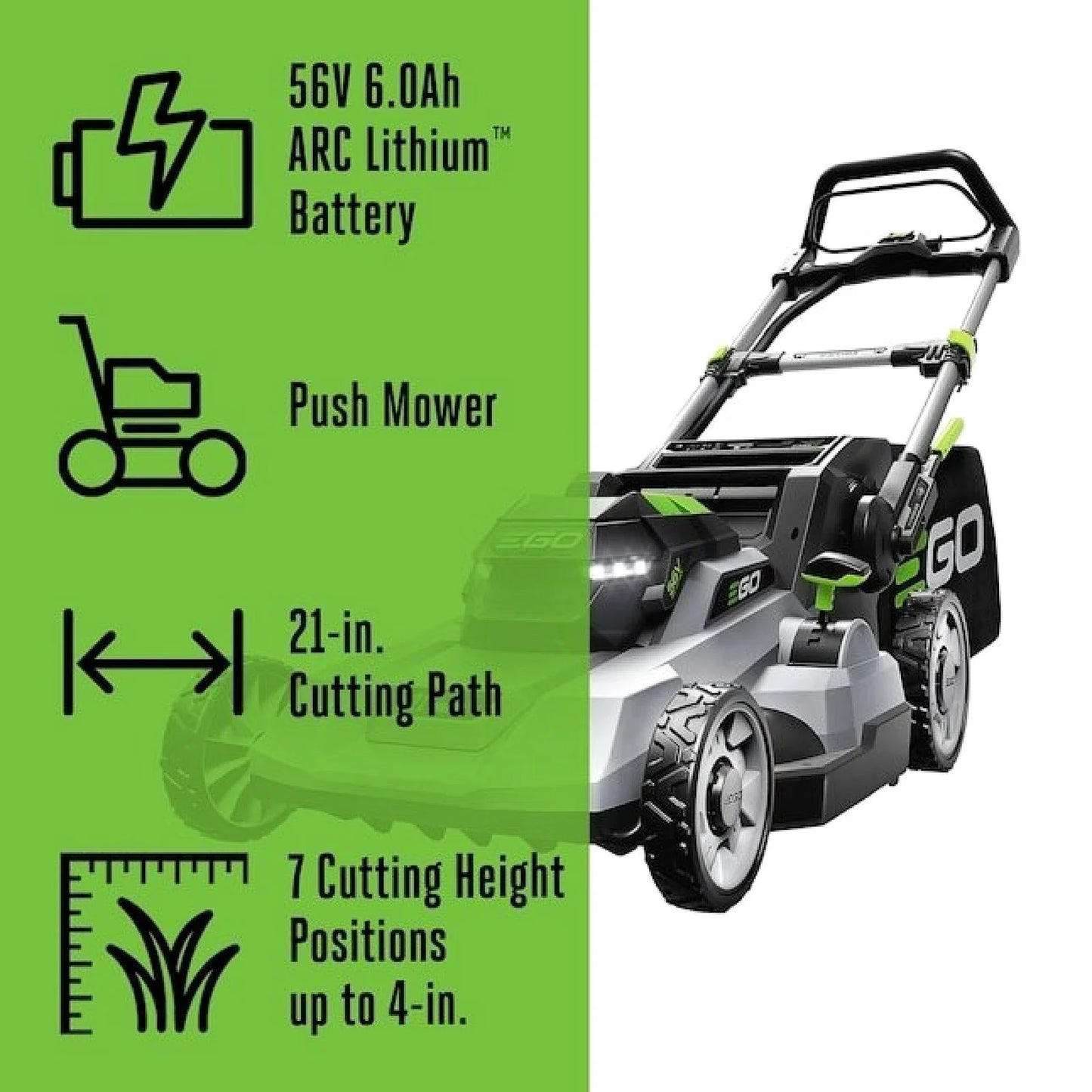 EGO Power+ LM2114 21-Inch 56V Brushless Push Lawn Mower Kit