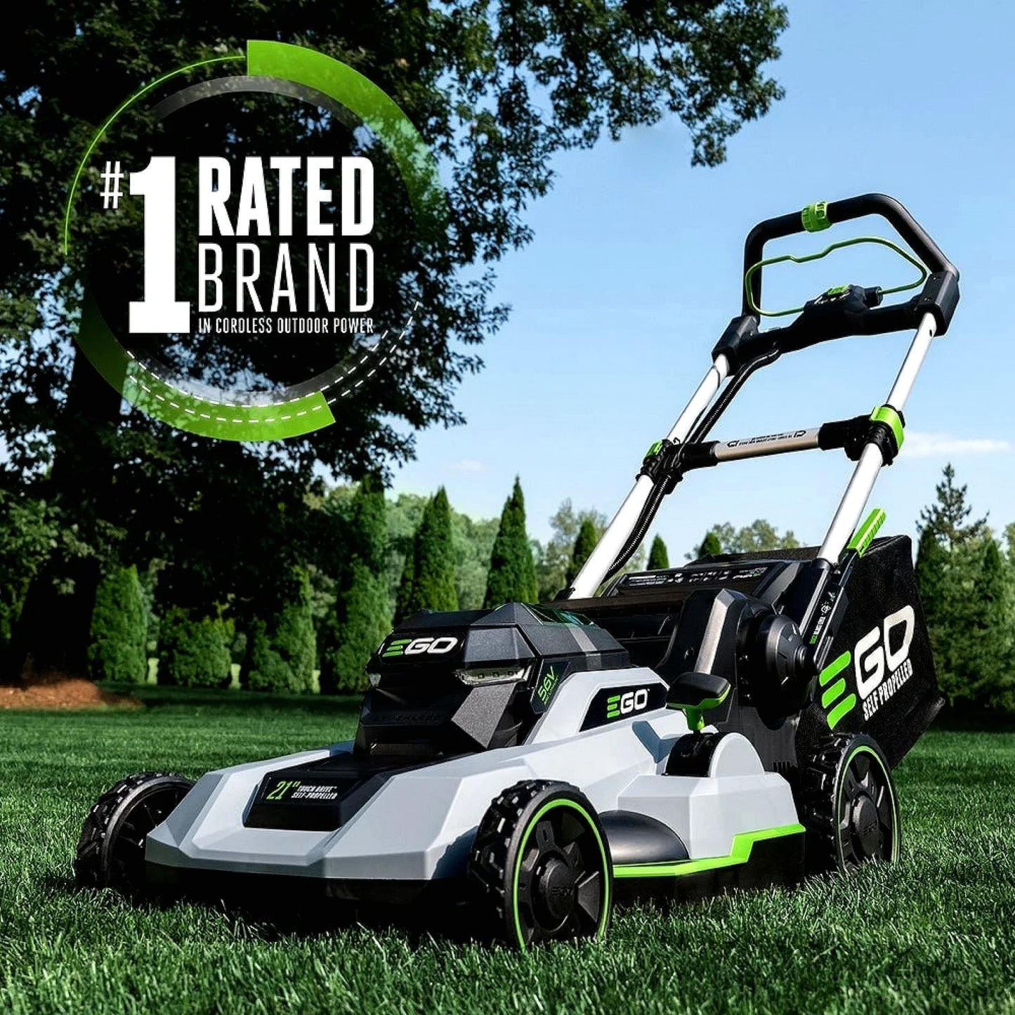 EGO POWER+ LM2125SP 21″ Self-Propelled Touch Drive Cordless Lawn Mower Kit