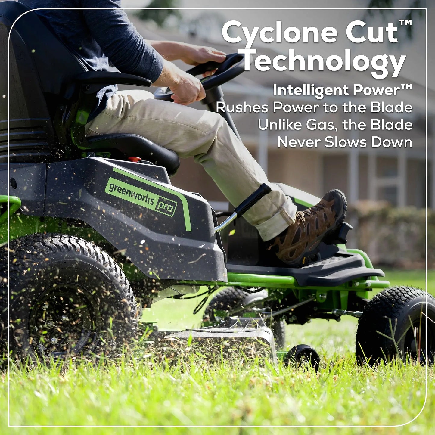 Greenworks 60V 42-Inch Cordless Battery CrossoverT Riding Lawn Mower