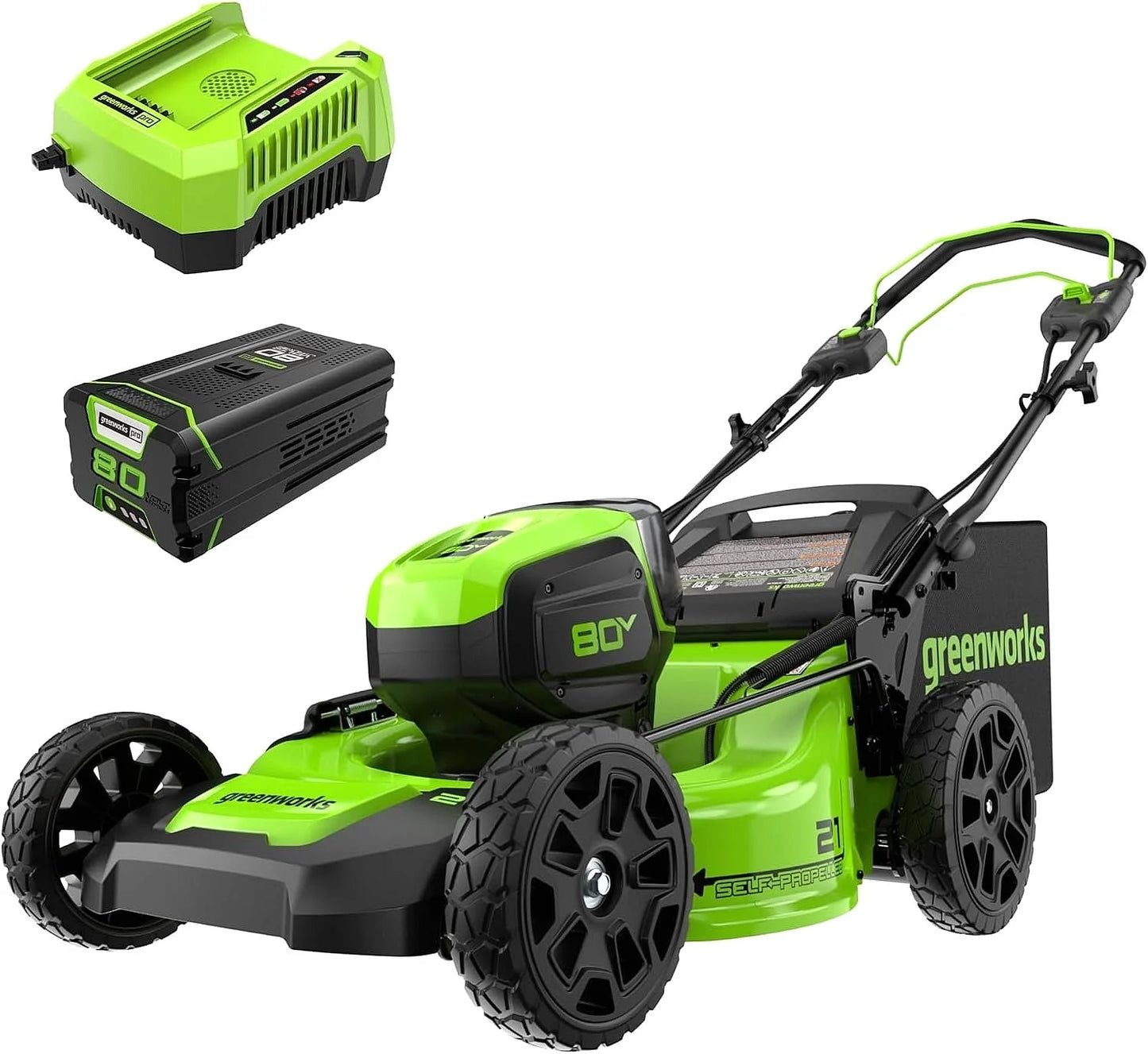 Greenworks 80V 21-Inch Cordless Self-Propelled Lawn Mower