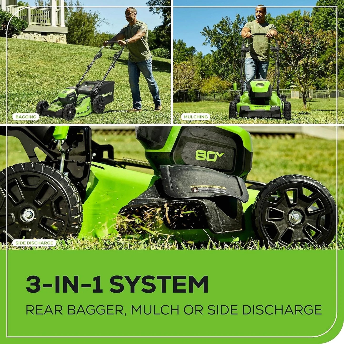 Greenworks 80V 21-Inch Cordless Self-Propelled Lawn Mower