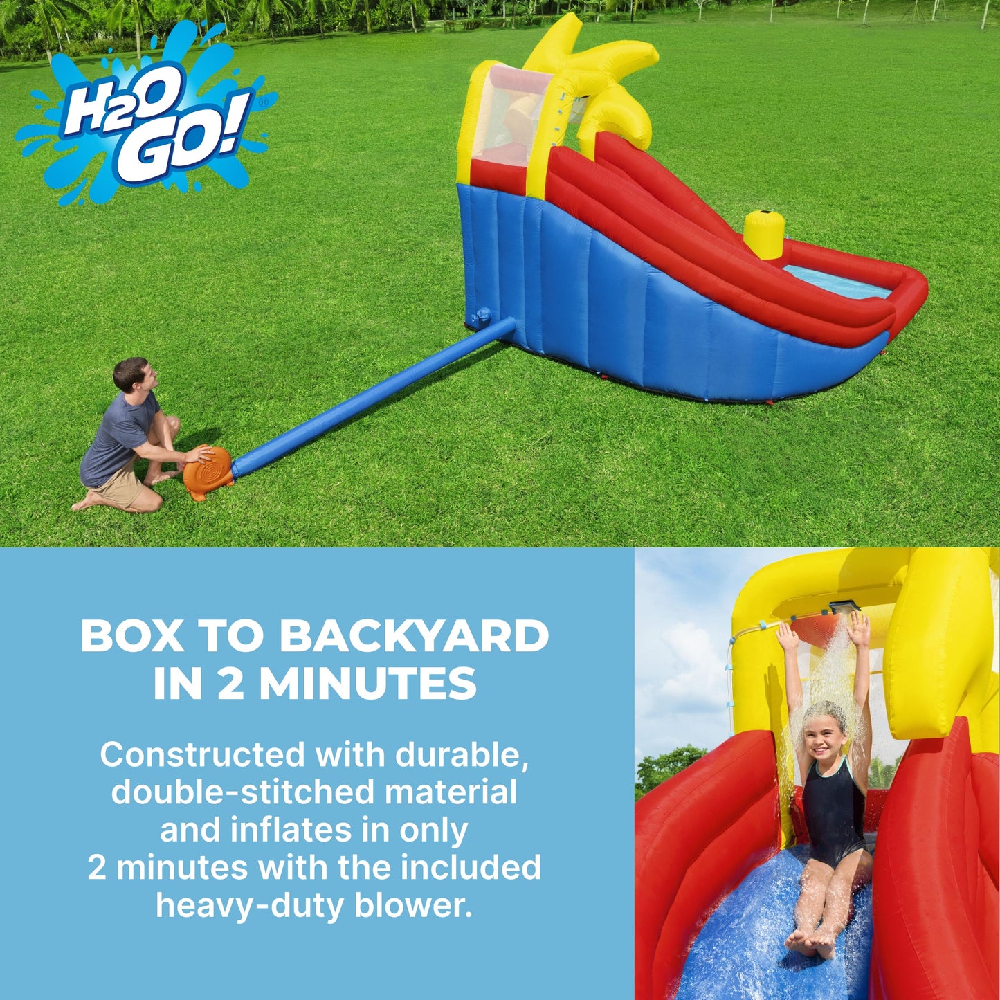 H2OGO! AstroSplash Kids Inflatable Mega Water Park 10'9"