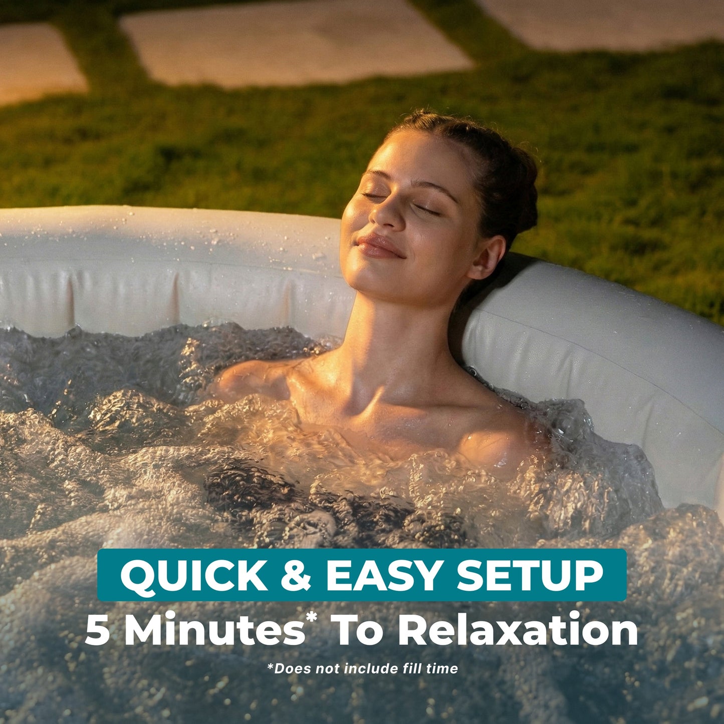 SaluSpa Hot Springs Energy-Efficient AirJet 2-4 Person Inflatable Hot Tub