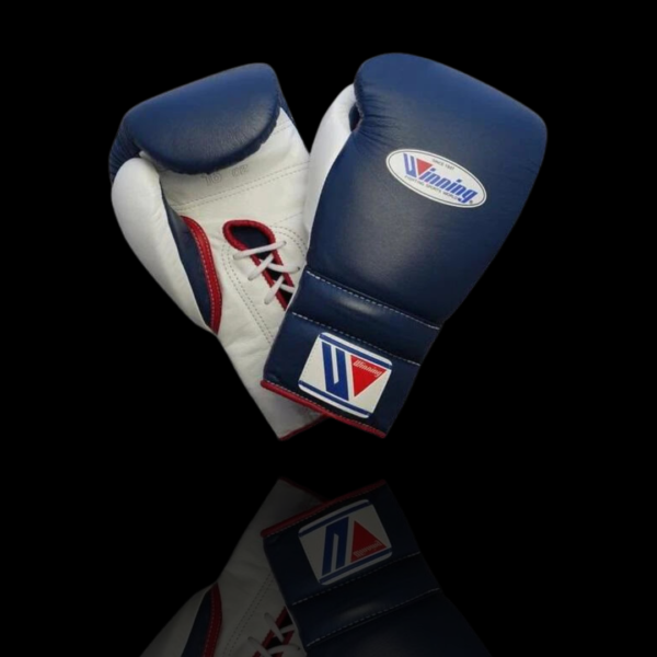 Winning Customizable boxing glove by GlovesMate USA, BLUE boxing gloves, High Quality COPIES of Branded Gloves, BLACK Birthday gift for Friends,