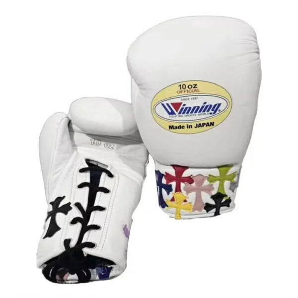 Winning boxing gloves by GlovesMate USA,  WHITE christmas gift for mens Thanksgiving gifts for him - Image 2