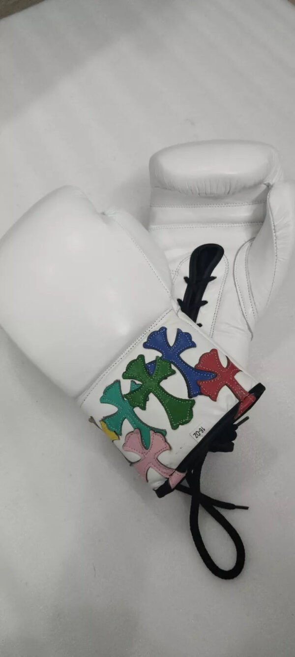 Winning Customizable boxing glove by GlovesMate USA, WHITE boxing gloves, - Image 2