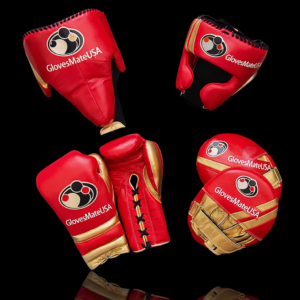 Glovesmateusa Boxing Set | Red/Gold 1