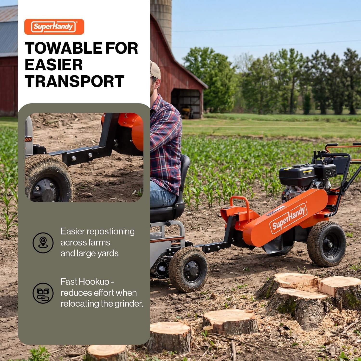 15HP Gas Powered Stump Grinder - Image 4