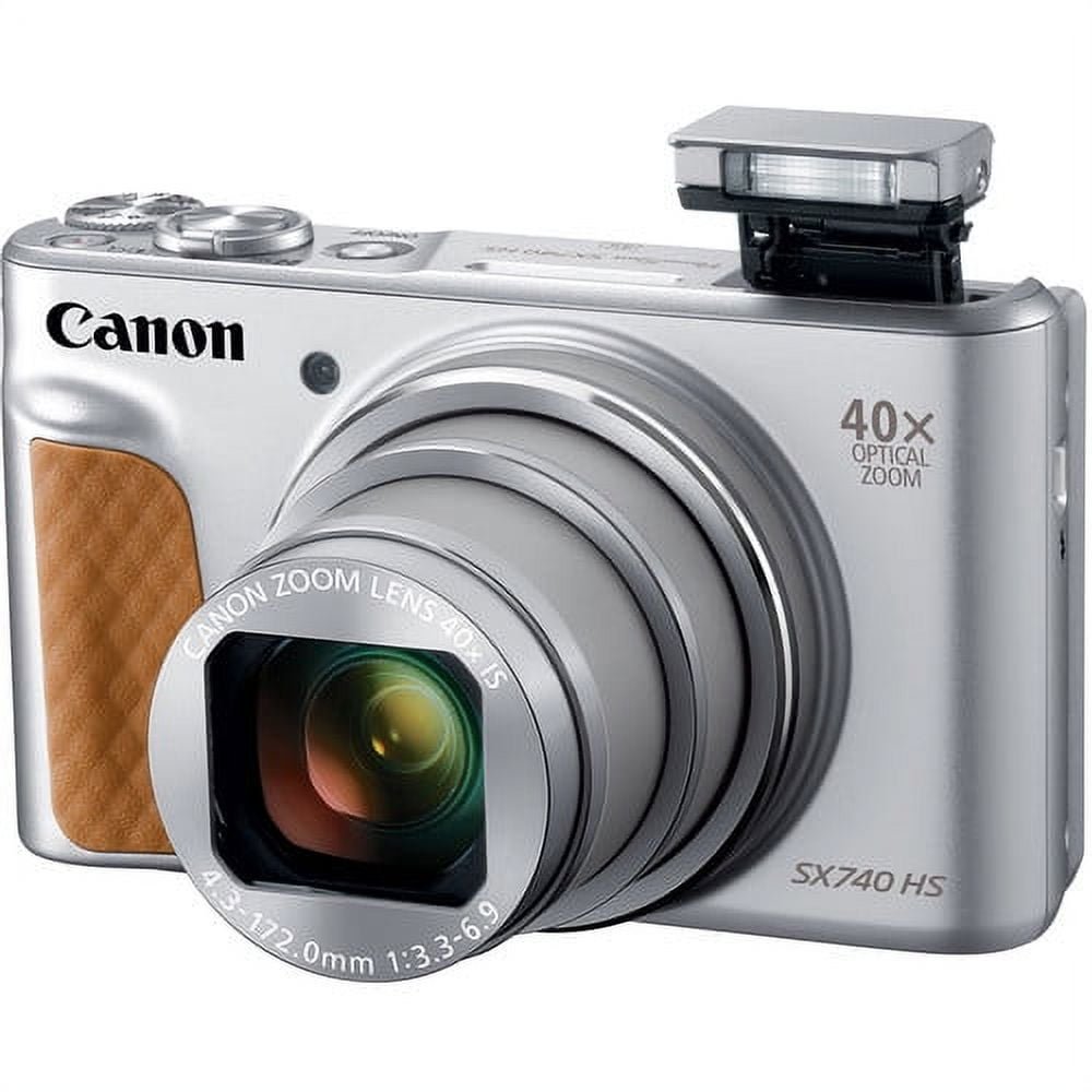 Canon PowerShot SX740 HS Digital Camera (Silver) - 20.3MP, 40x Optical Zoom, 4K Video, Includes 64GB SD Card, Tripod, and More - New(International Model) - Image 4