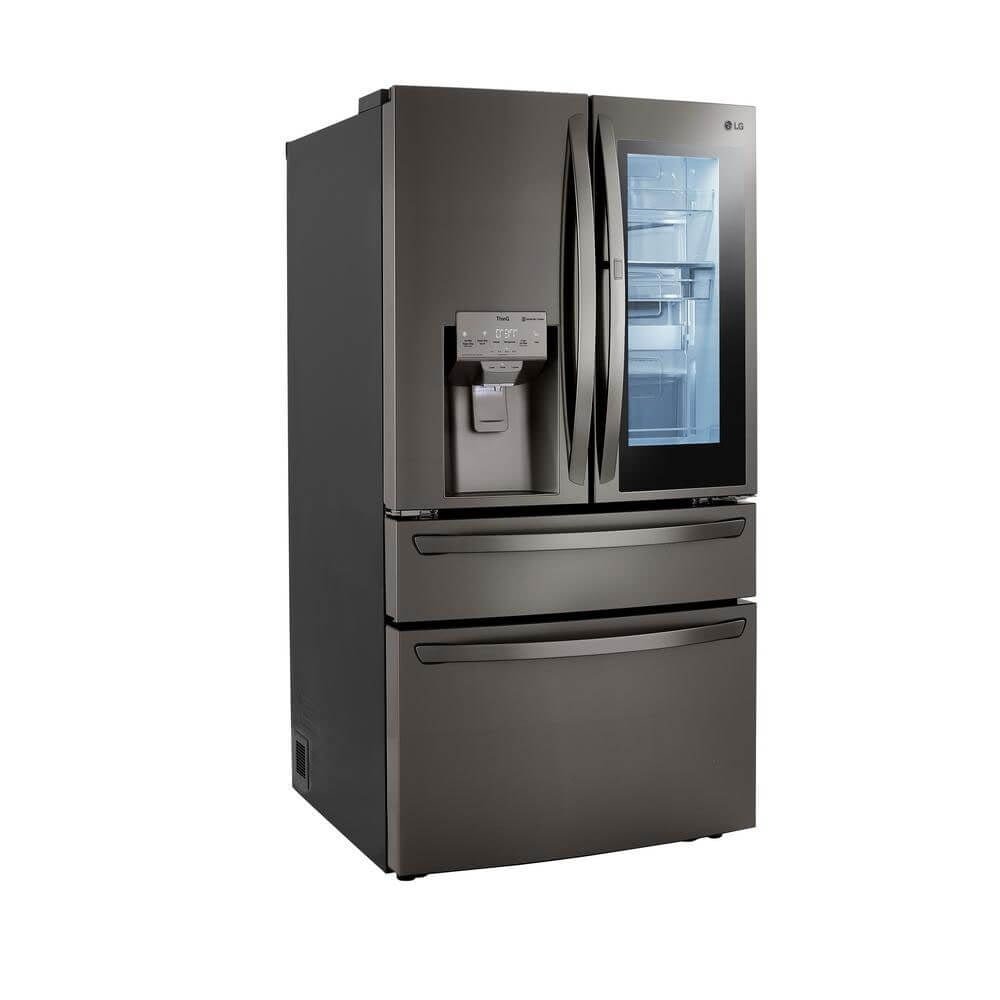 LG LRMVC2306D 23 Cu. Ft. Black Stainless French Door Smart Refrigerator - Image 3