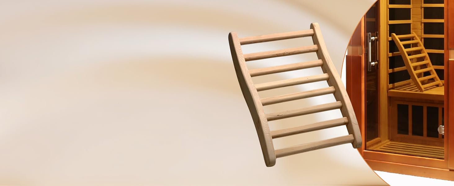 Wooden S-Shaped Sauna Backrest